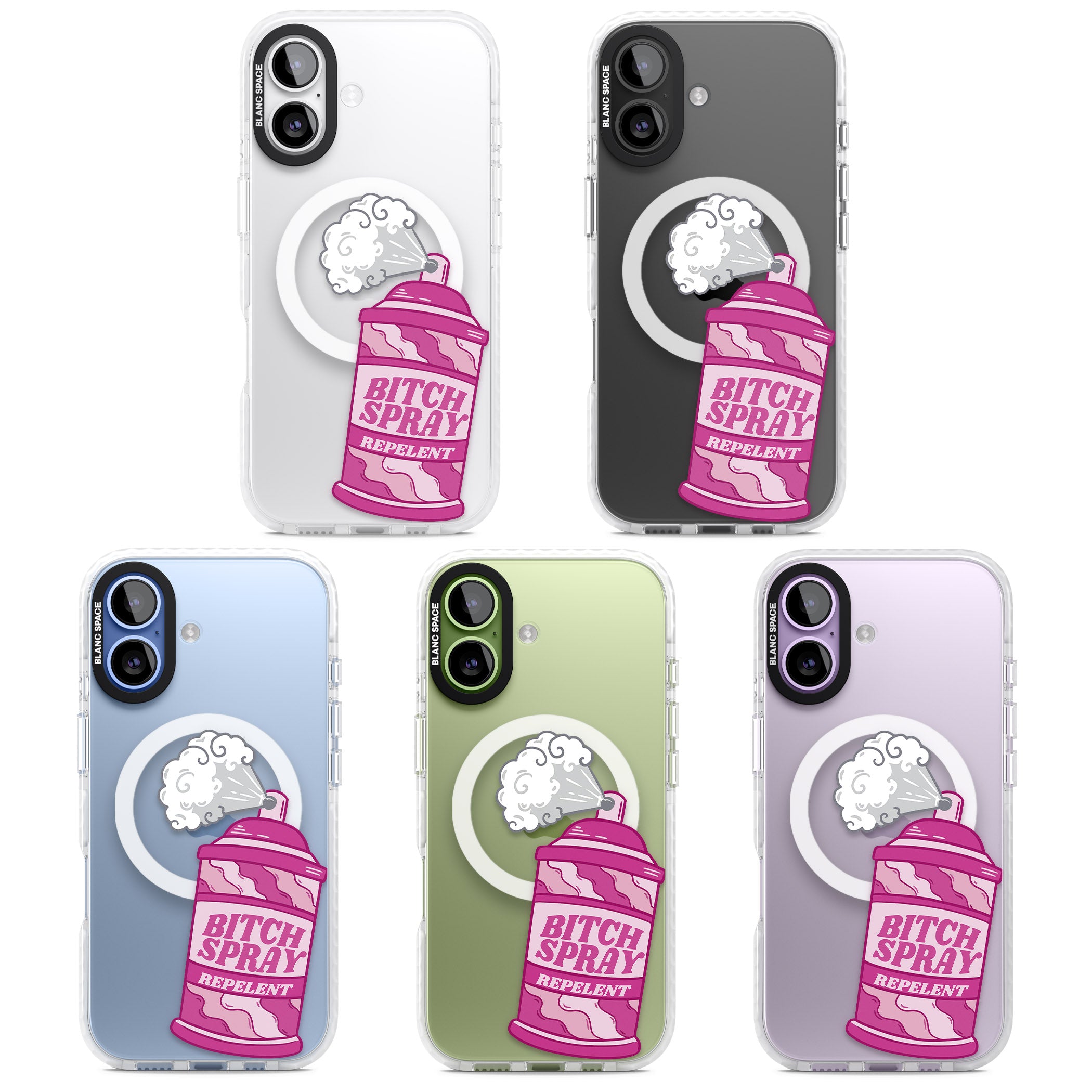 B*Tch Spray iPhone 17 Impact Pro Clear Phone Case APT Impact Protection