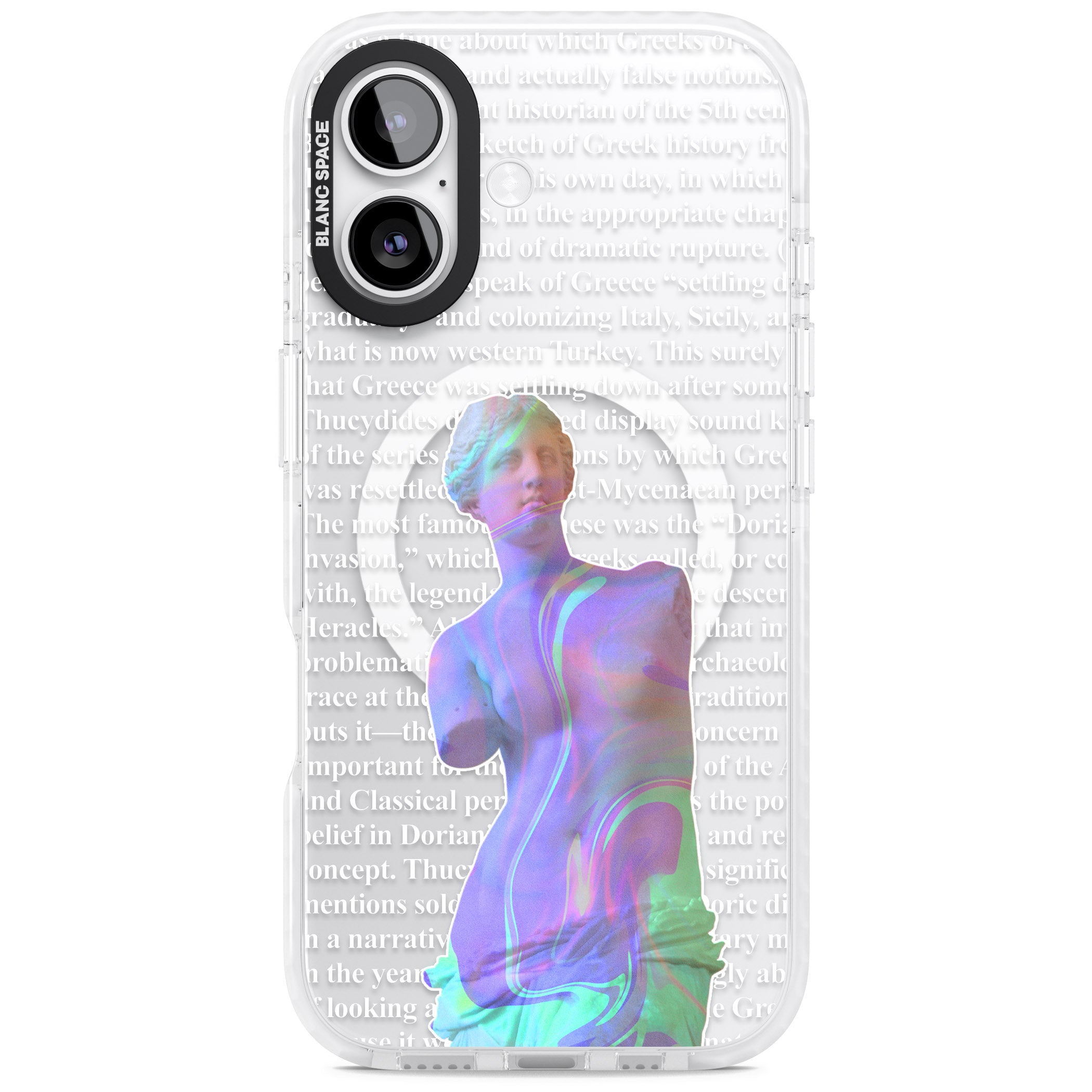 Iridescent De Milo iPhone 17 Impact Pro Clear Phone Case