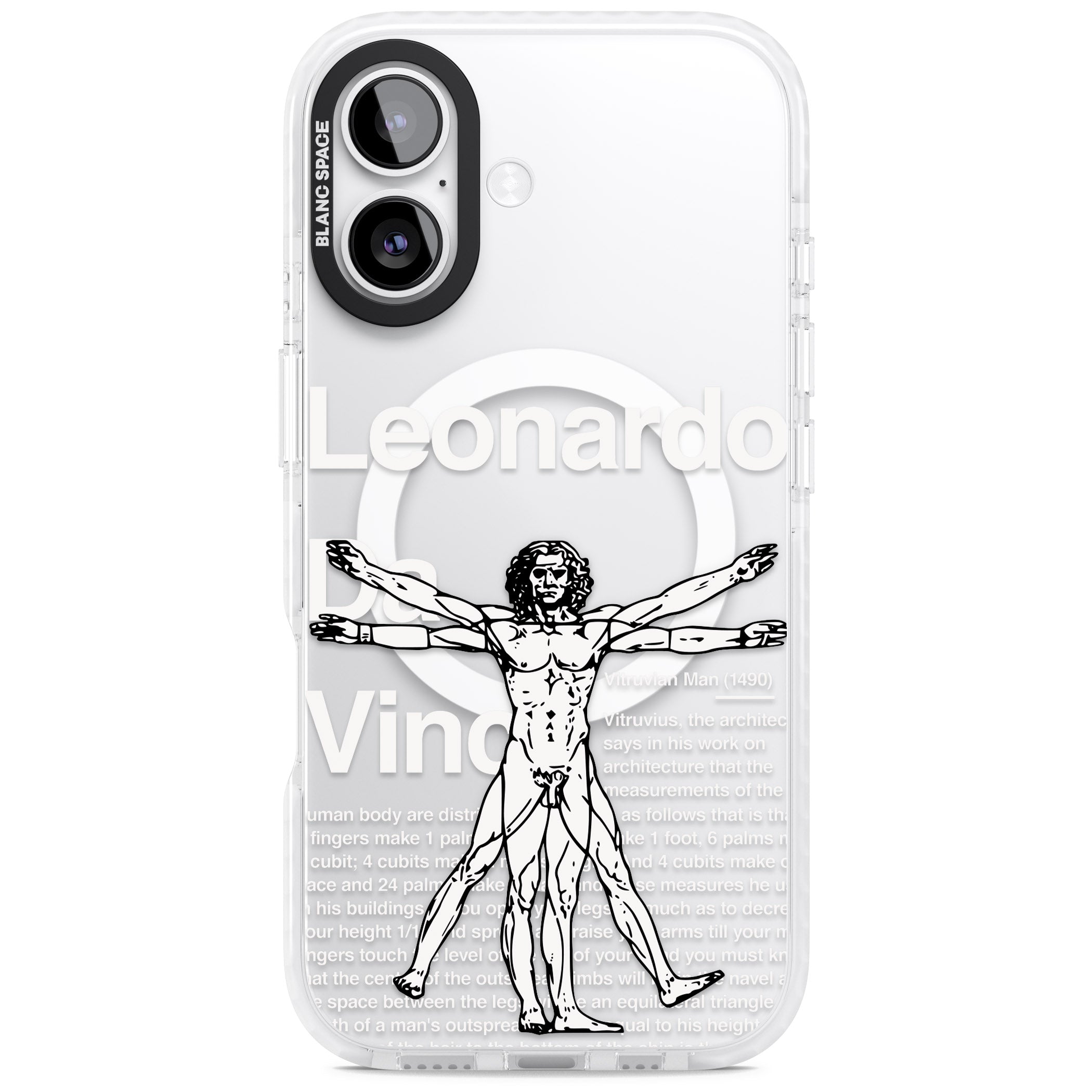 Vitruvian Man iPhone 17 Impact Pro Clear Phone Case