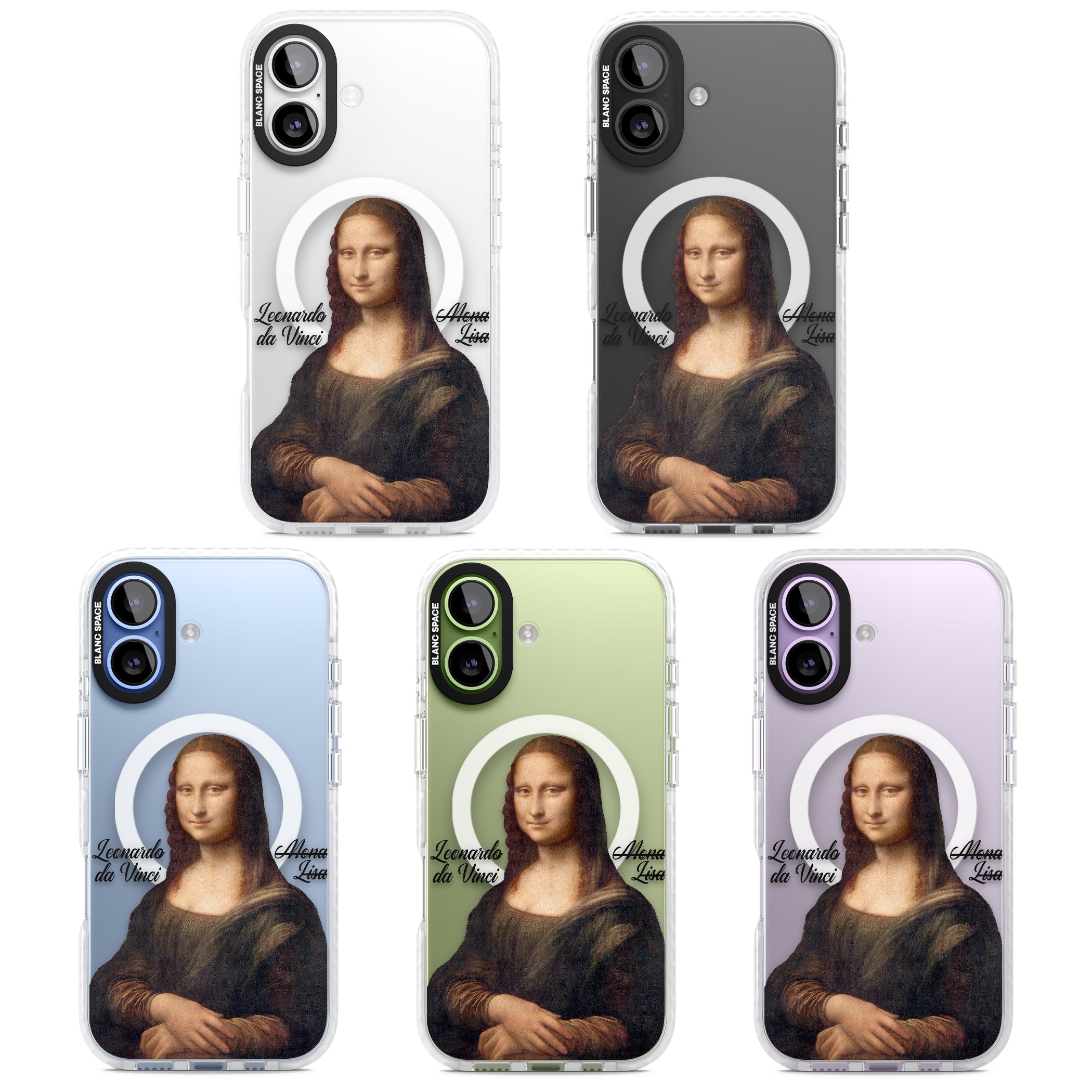 Mona Lisa Cutout iPhone 17 Impact Pro Clear Phone Case APT Impact Protection