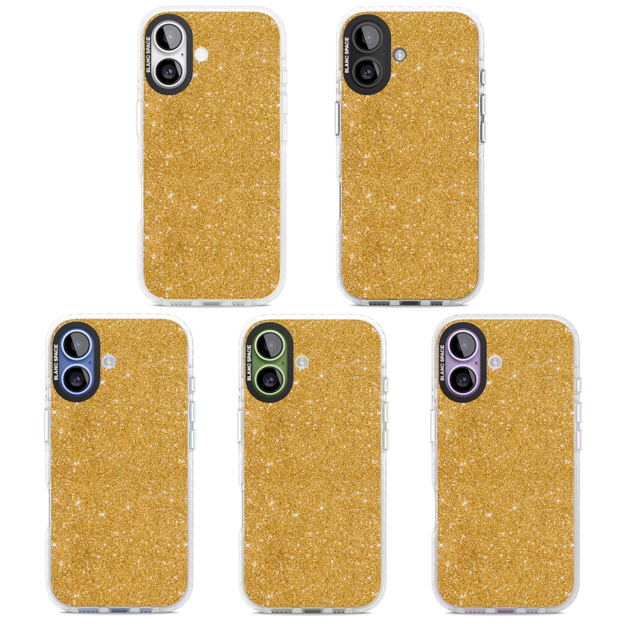 Gold Glitter gold glitter iPhone case featuring a shimmering sparkle wallpaper design in luxury gold | Impact Magsafe case for iPhone 17