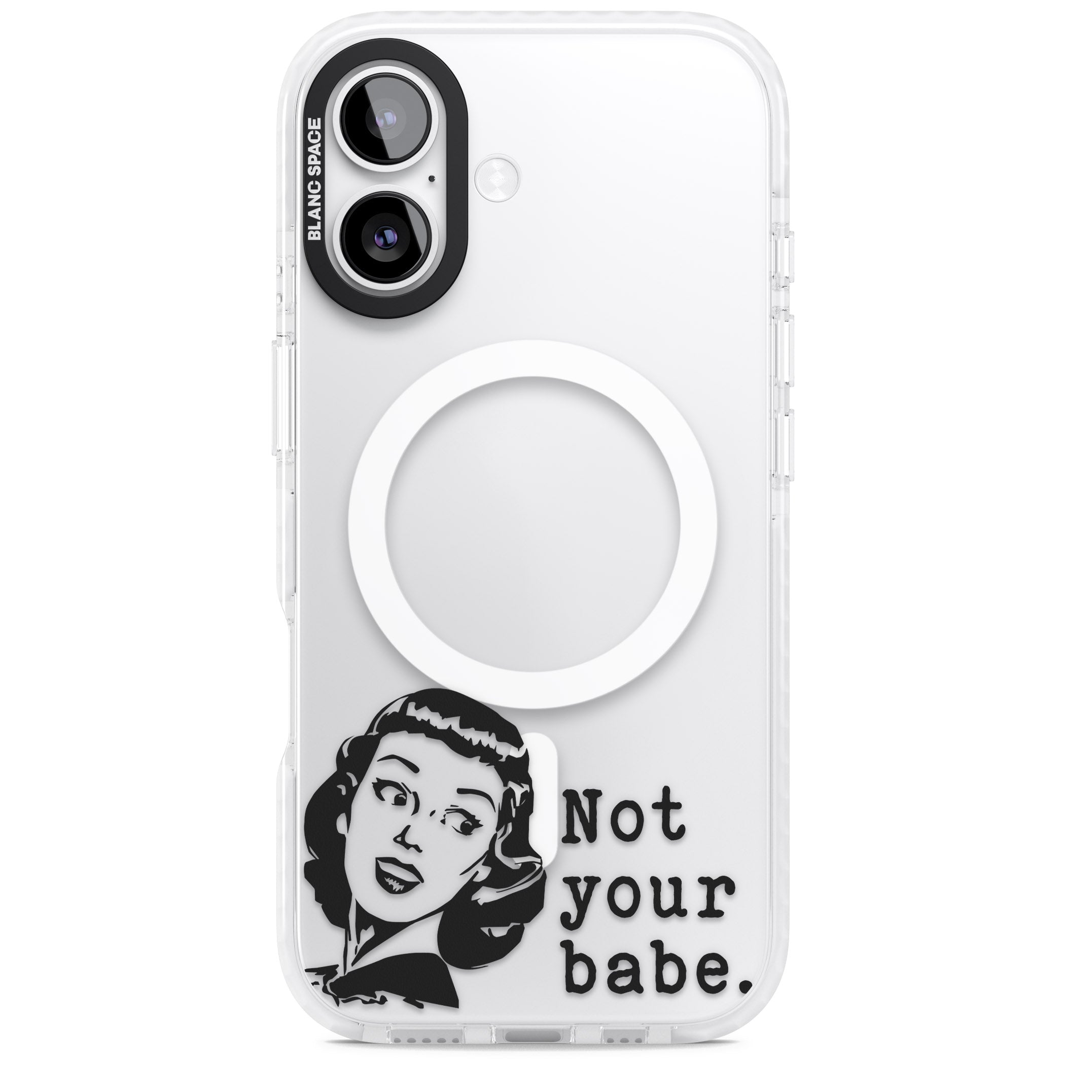 Not Your Babe iPhone 17 Impact Pro Clear Phone Case