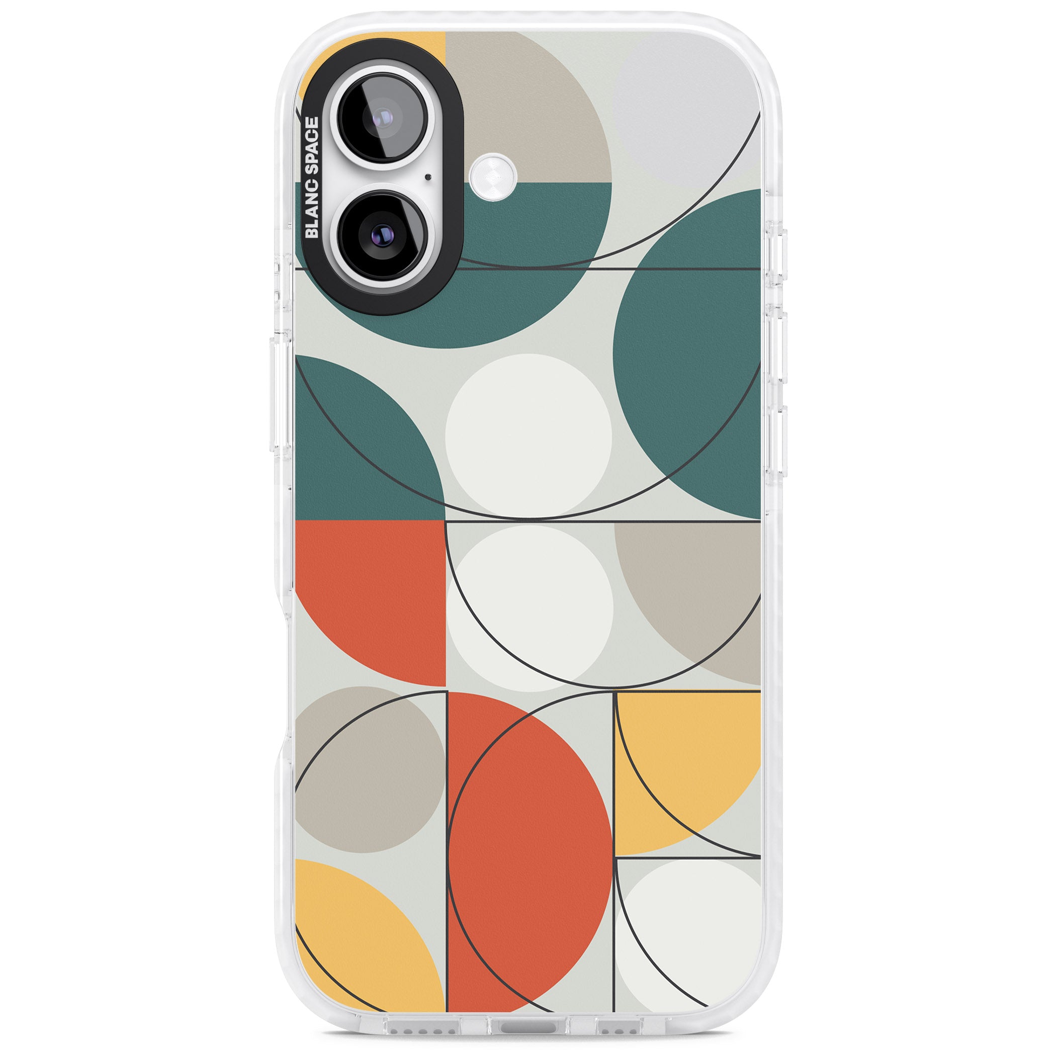 Modern Abstract Circle iPhone 17 Impact Pro Clear Phone Case