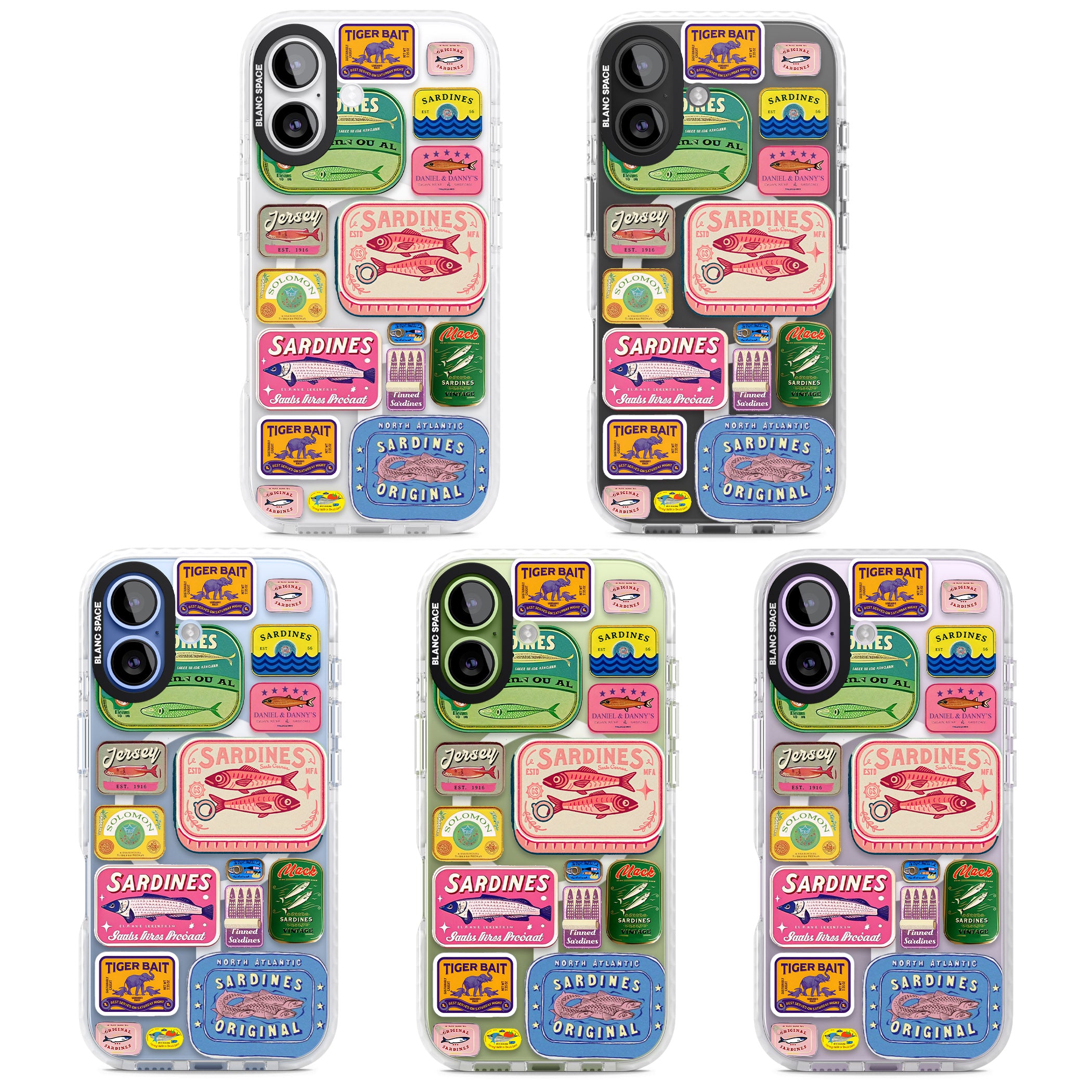 Vintage Sardine Tins iPhone 17 Impact Pro Clear Phone Case APT Impact Protection