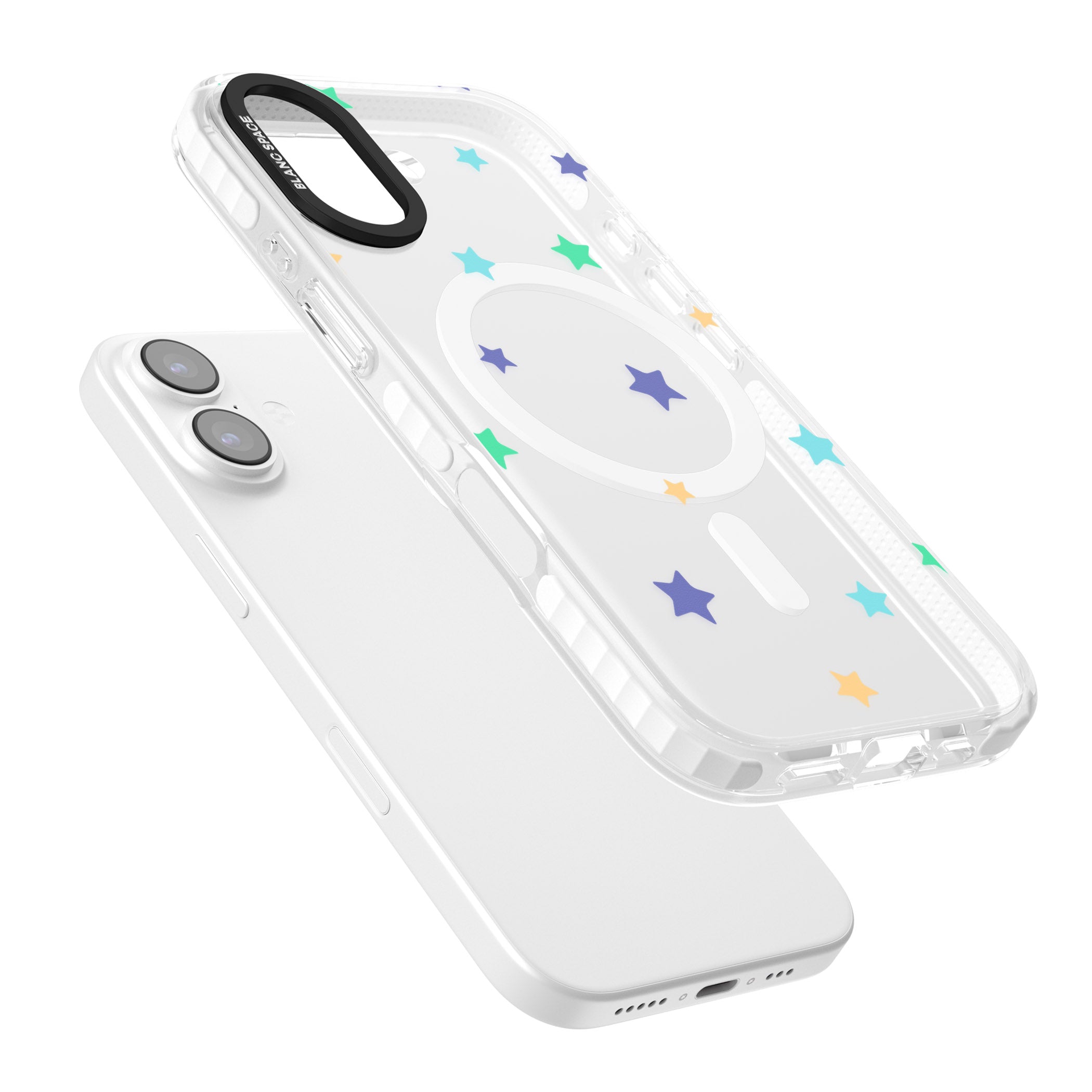 Pastel Star Pattern iPhone 17 Impact Pro Clear Phone Case Colours
