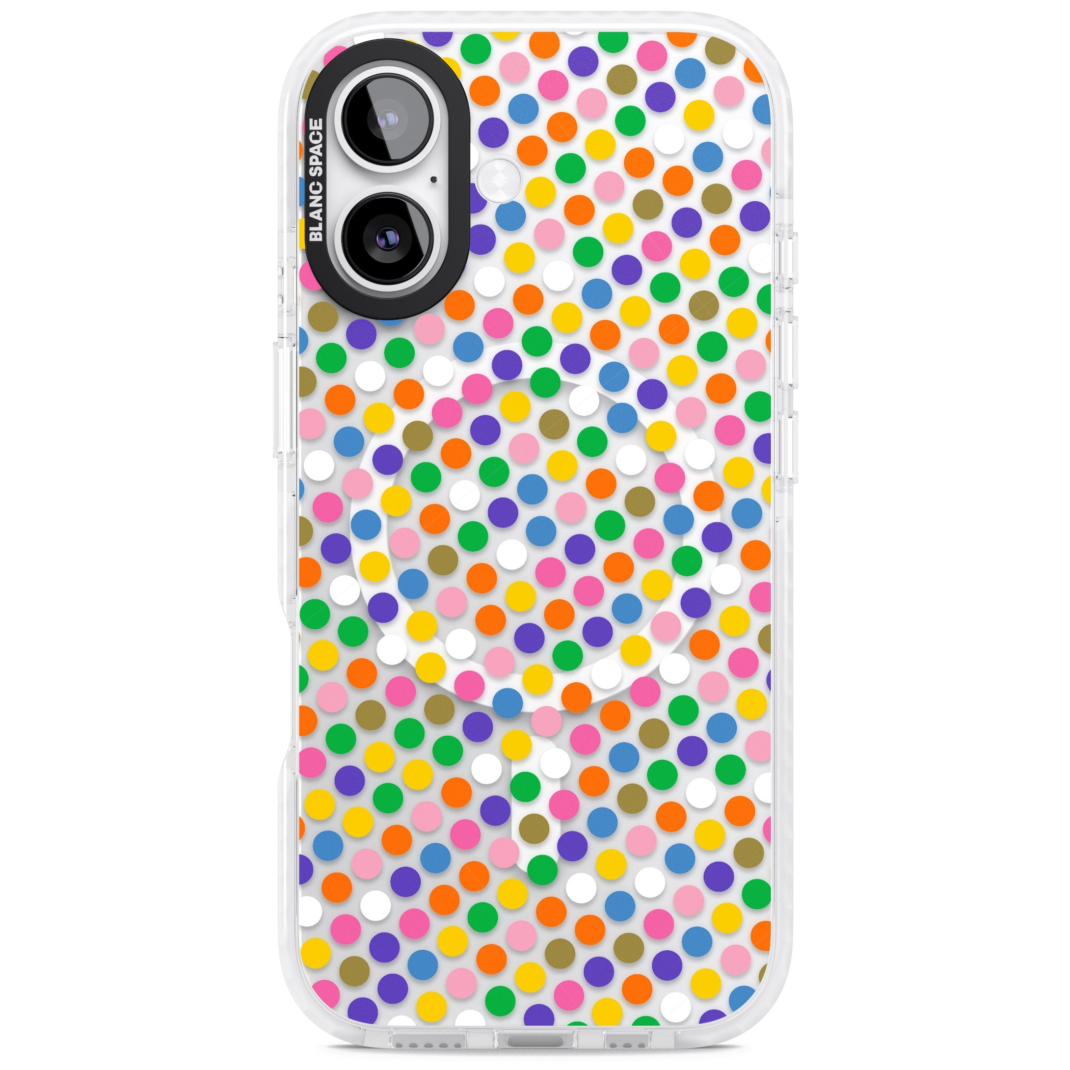 Multicolour Polka Dot Fiesta iPhone 17 Impact Pro Clear Phone Case