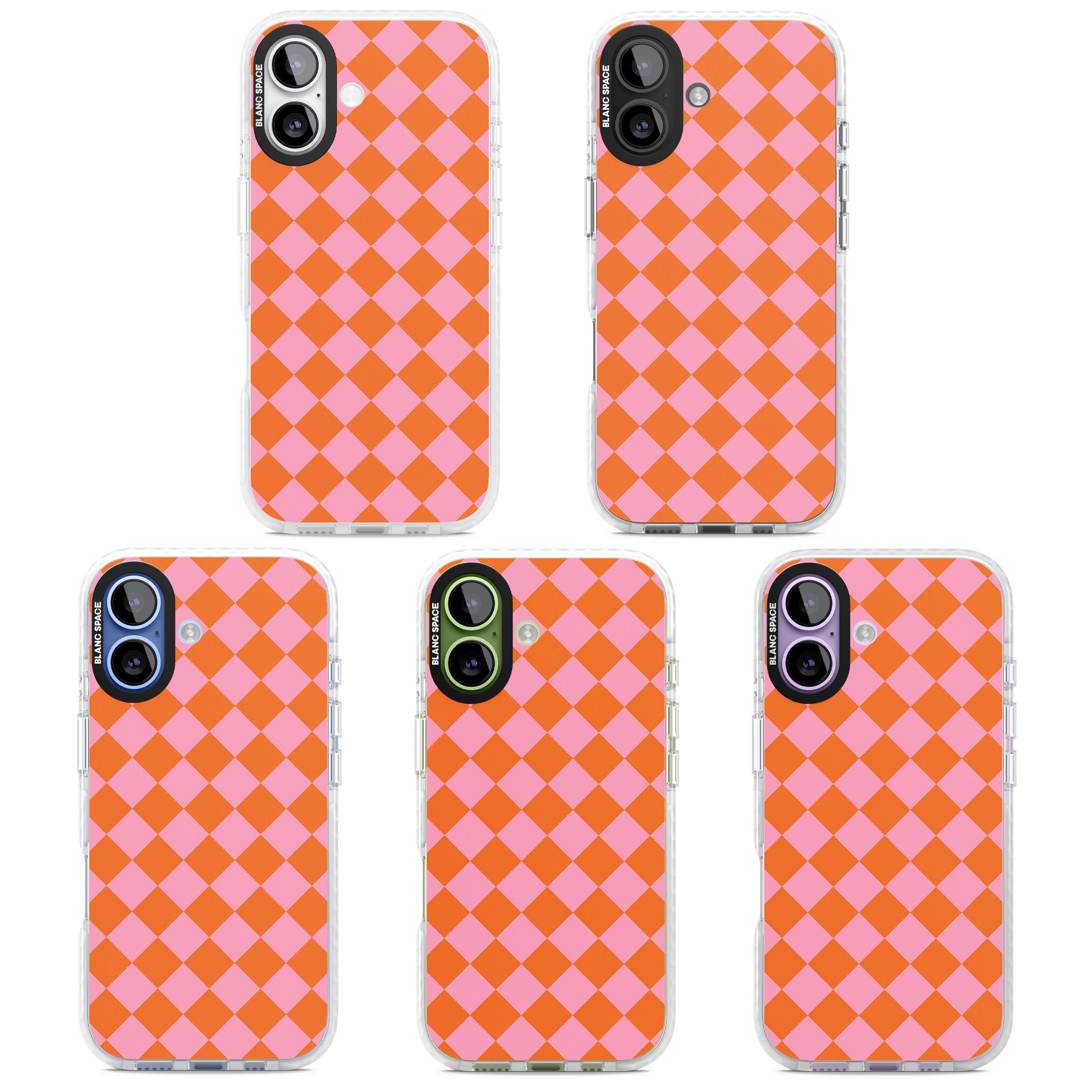 Retro Sunset Diamond Plaid iPhone 17 Impact Pro Clear Phone Case APT Impact Protection