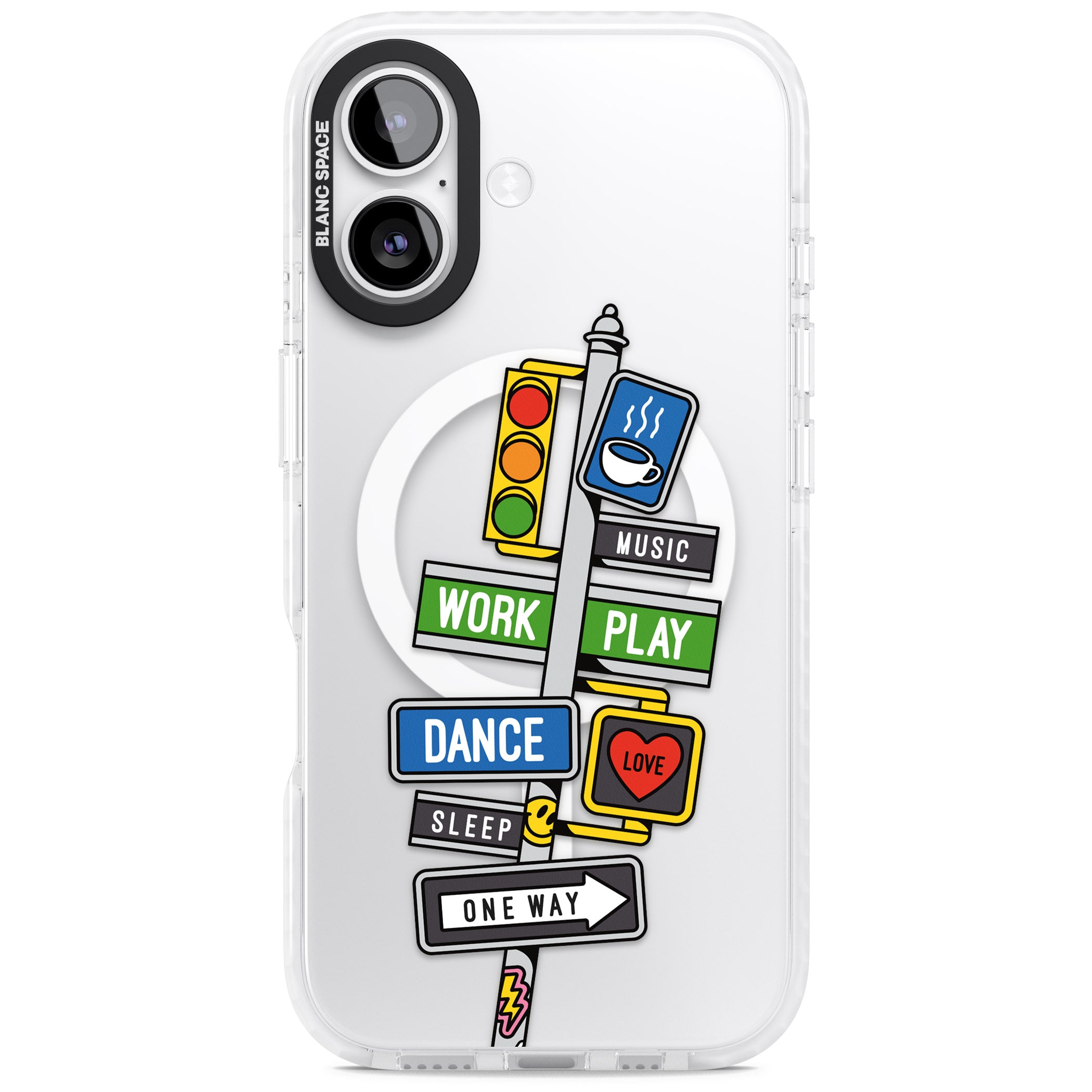 Mood Street Signs iPhone 17 Impact Pro Clear Phone Case