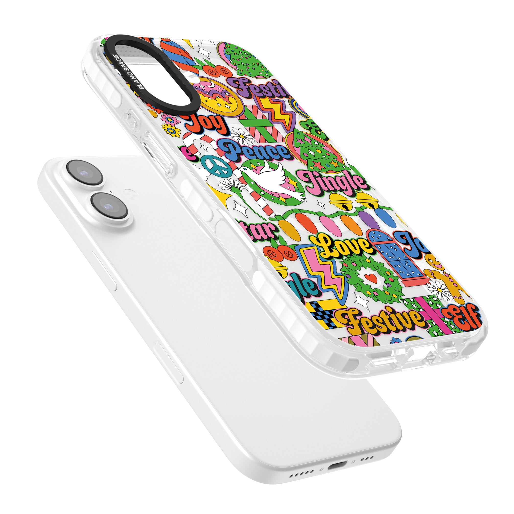 Peace & Festivities iPhone 17 Impact Pro Clear Phone Case Colours