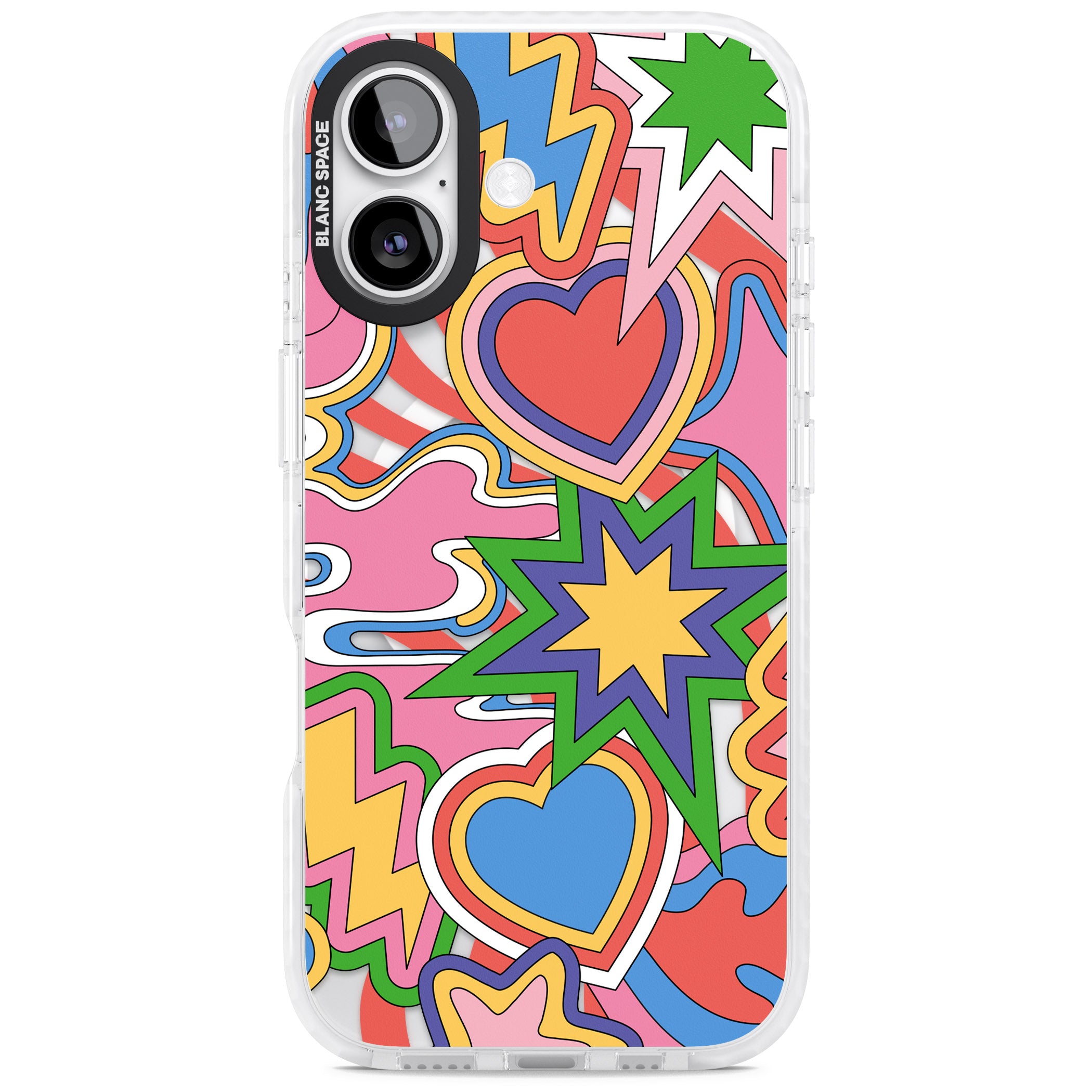 Psychedelic Pop Art Explosion iPhone 17 Impact Pro Clear Phone Case