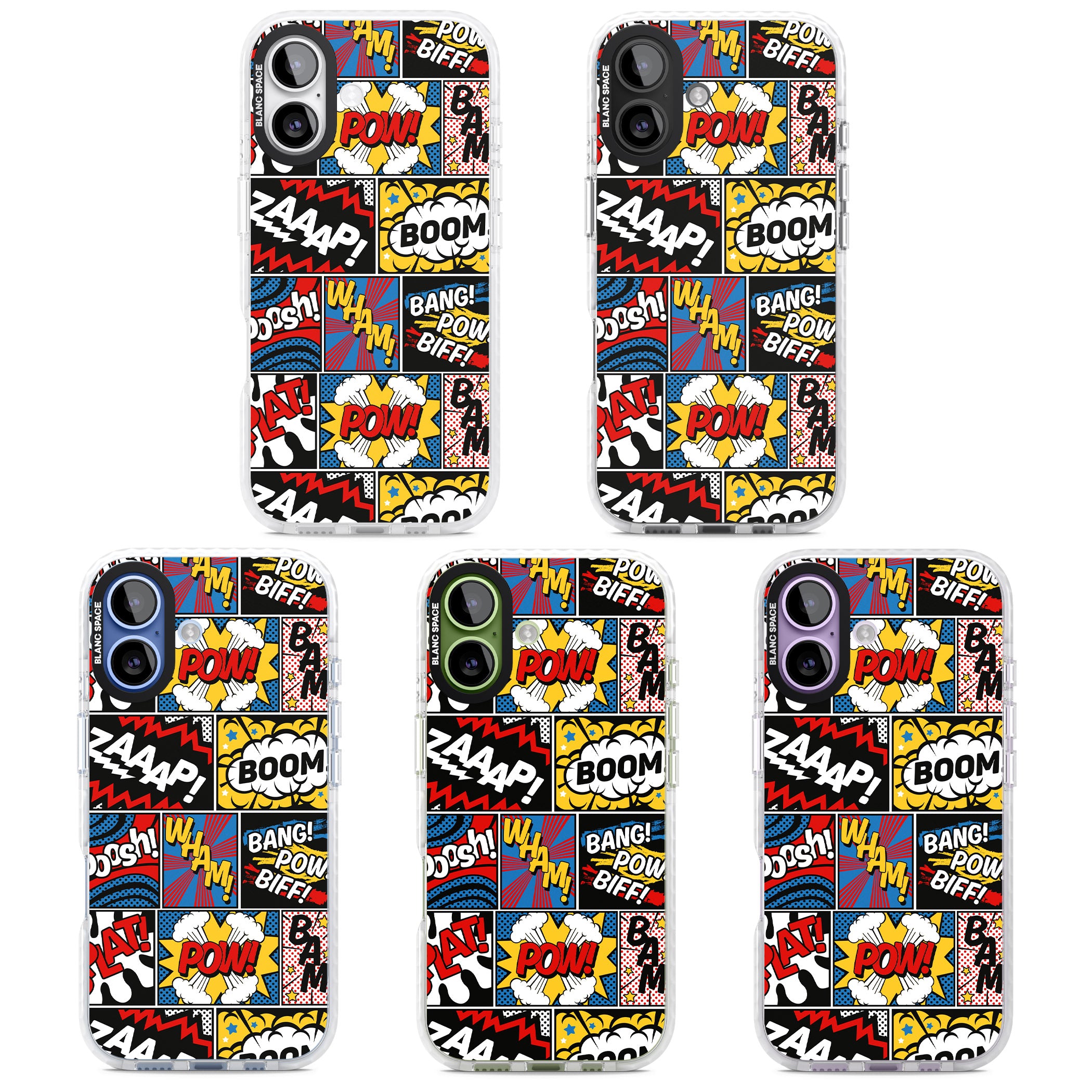 Onomatopoeia iPhone 17 Impact Pro Clear Phone Case APT Impact Protection