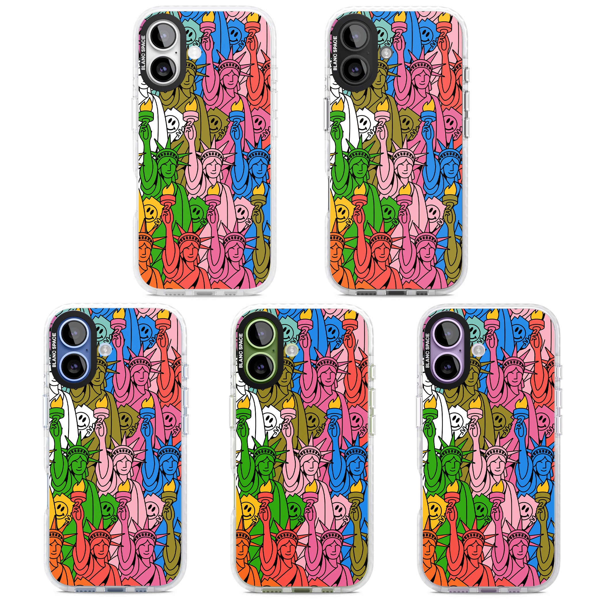Multicolour Liberty Pattern iPhone 17 Impact Pro Clear Phone Case APT Impact Protection