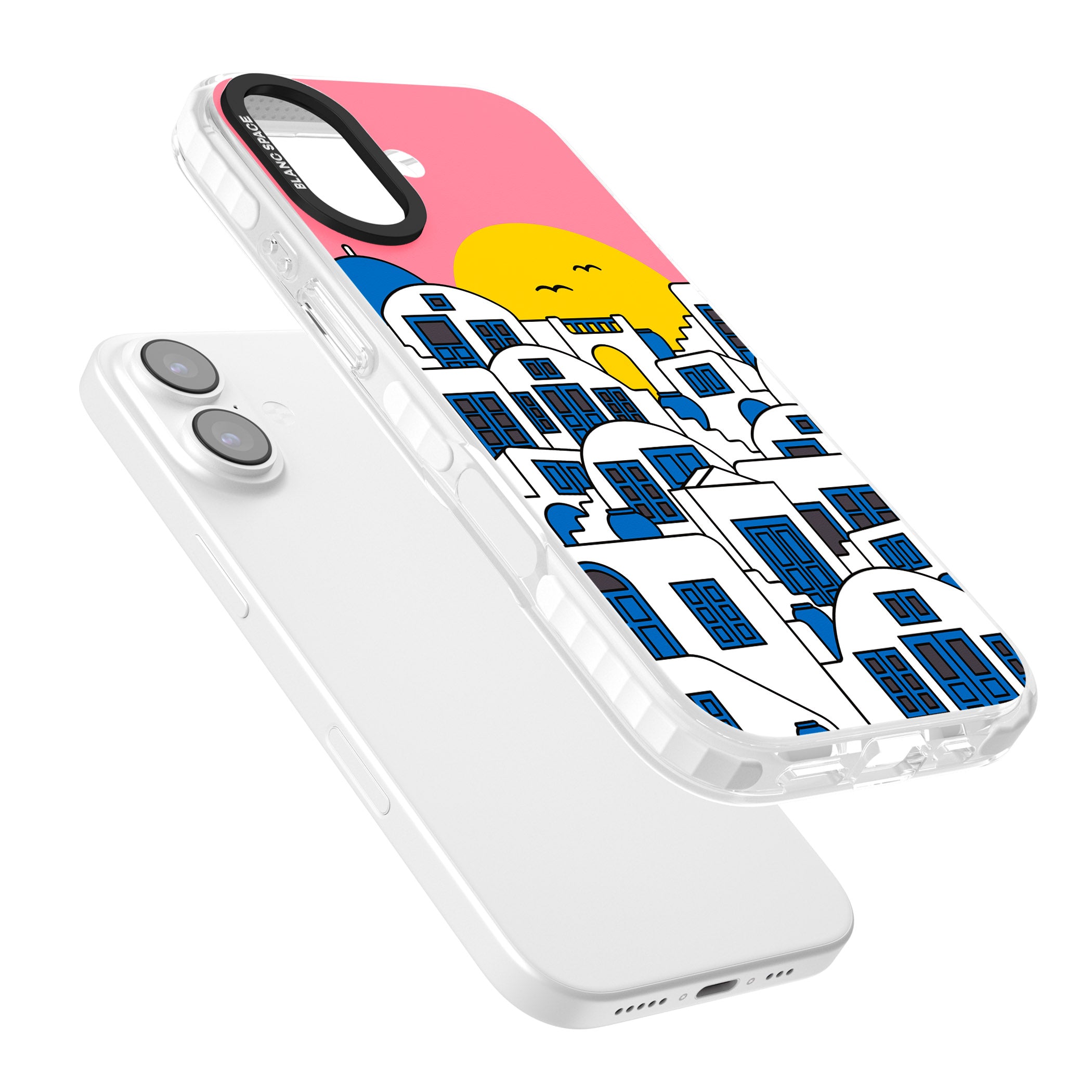 Santorini Sunset iPhone 17 Impact Pro Clear Phone Case Colours