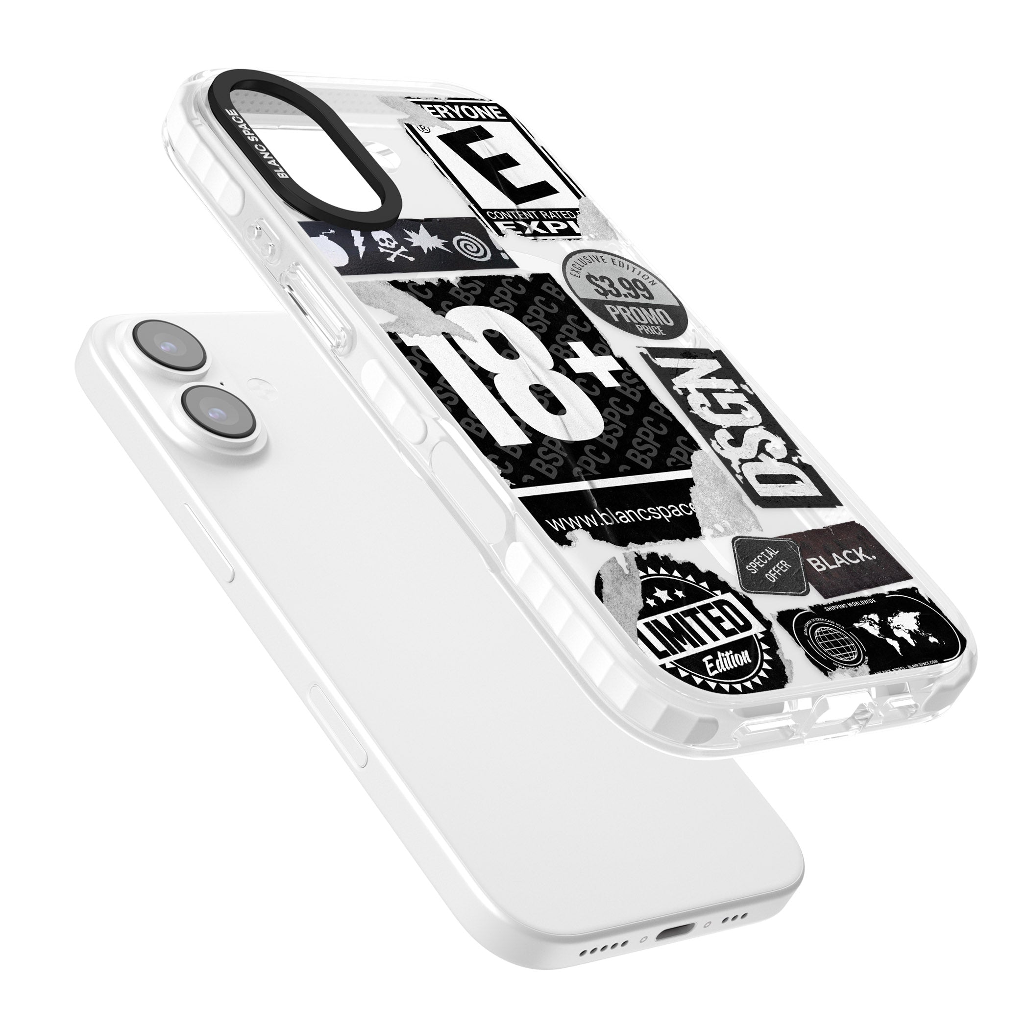 Black Sticker Mix iPhone 17 Impact Pro Clear Phone Case Colours