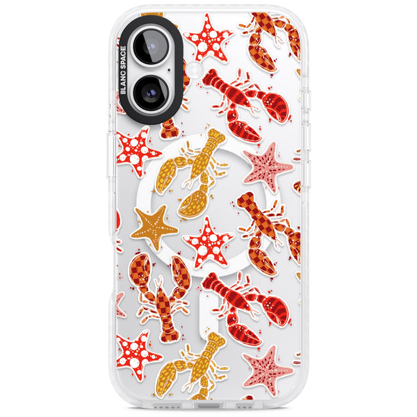 Lobster & Starfish Coastal Pattern