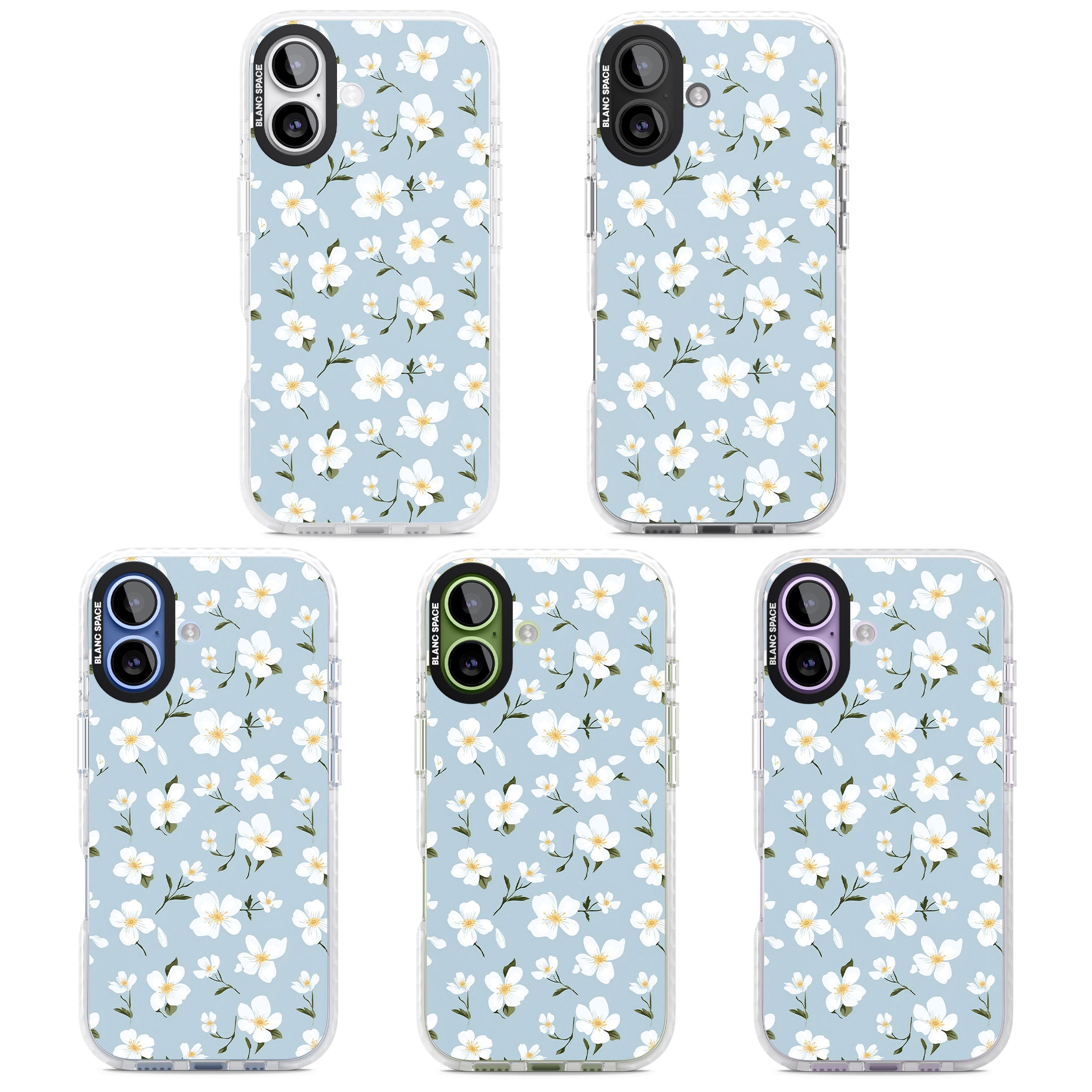 Soft White Blossoms iPhone 17 Impact Pro Clear Phone Case APT Impact Protection
