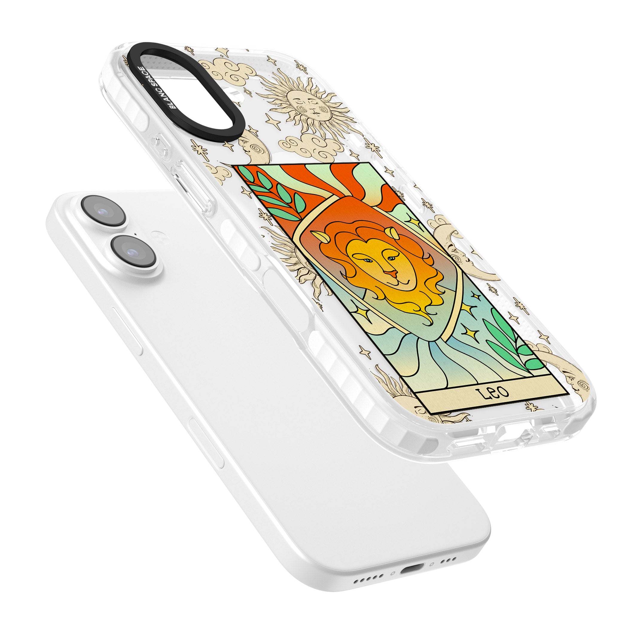 Celestial Zodiac Leo iPhone 17 Impact Pro Clear Phone Case Colours