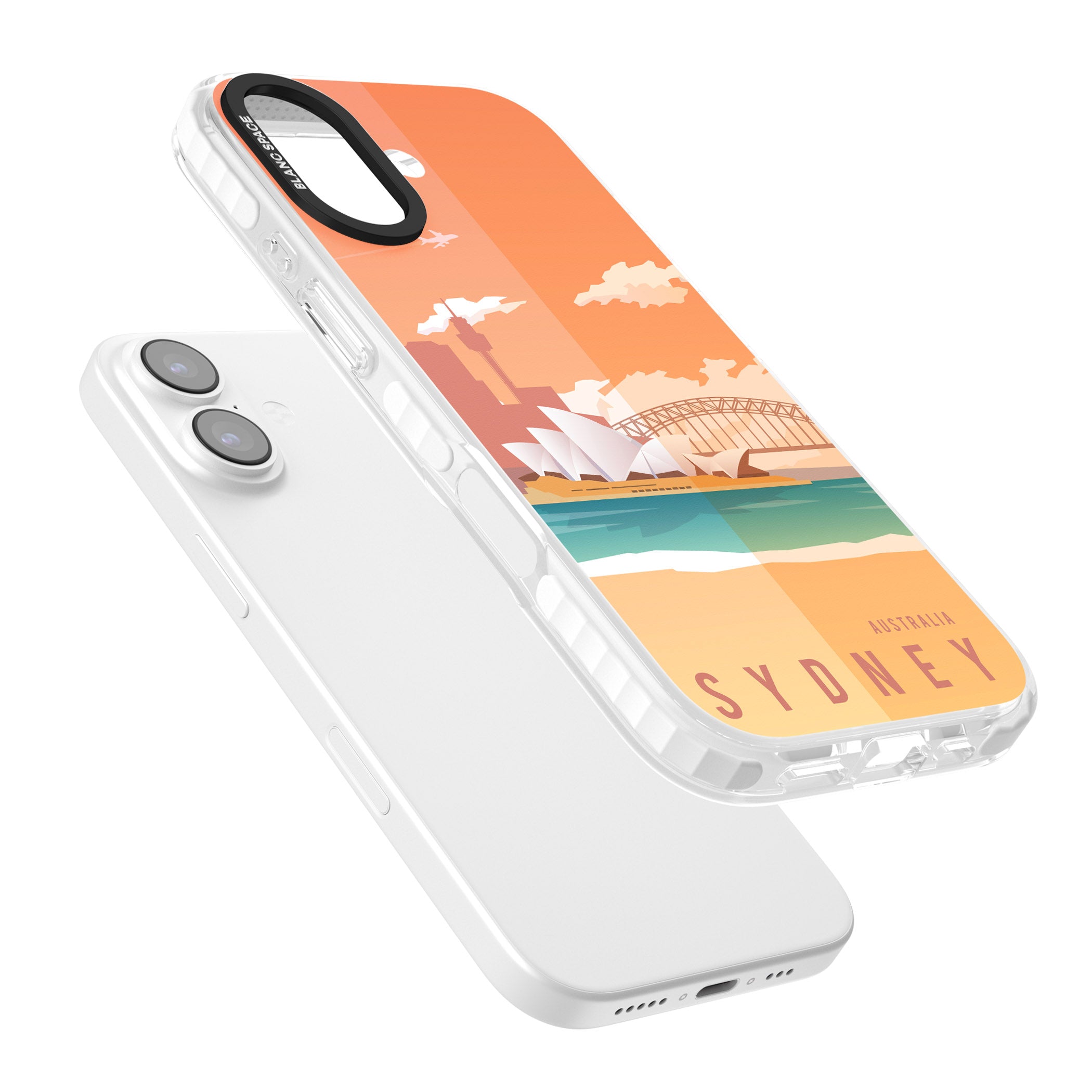 Vintage Travel Poster Sydney iPhone 17 Impact Pro Clear Phone Case Colours