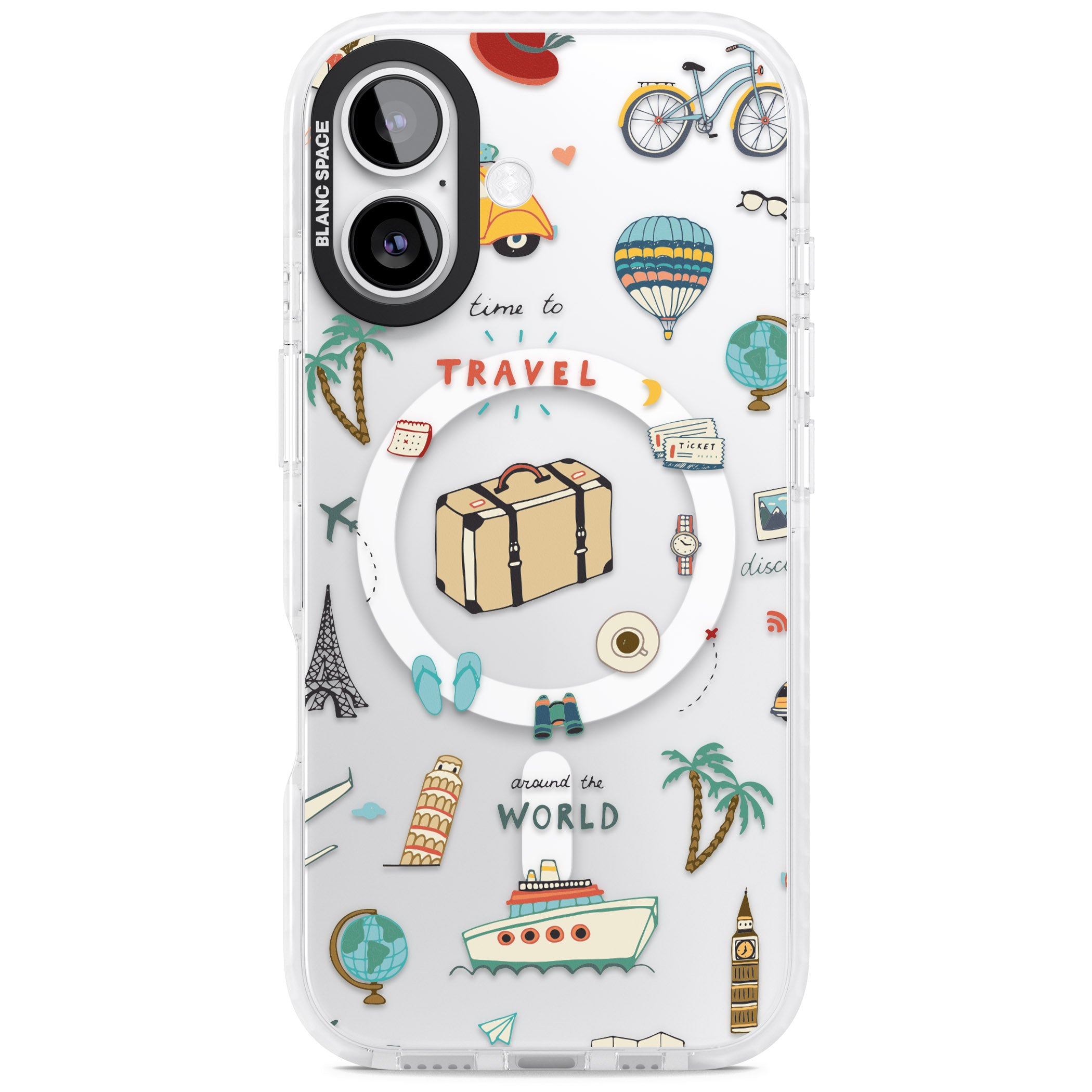 Cute Travel Pattern Transparent