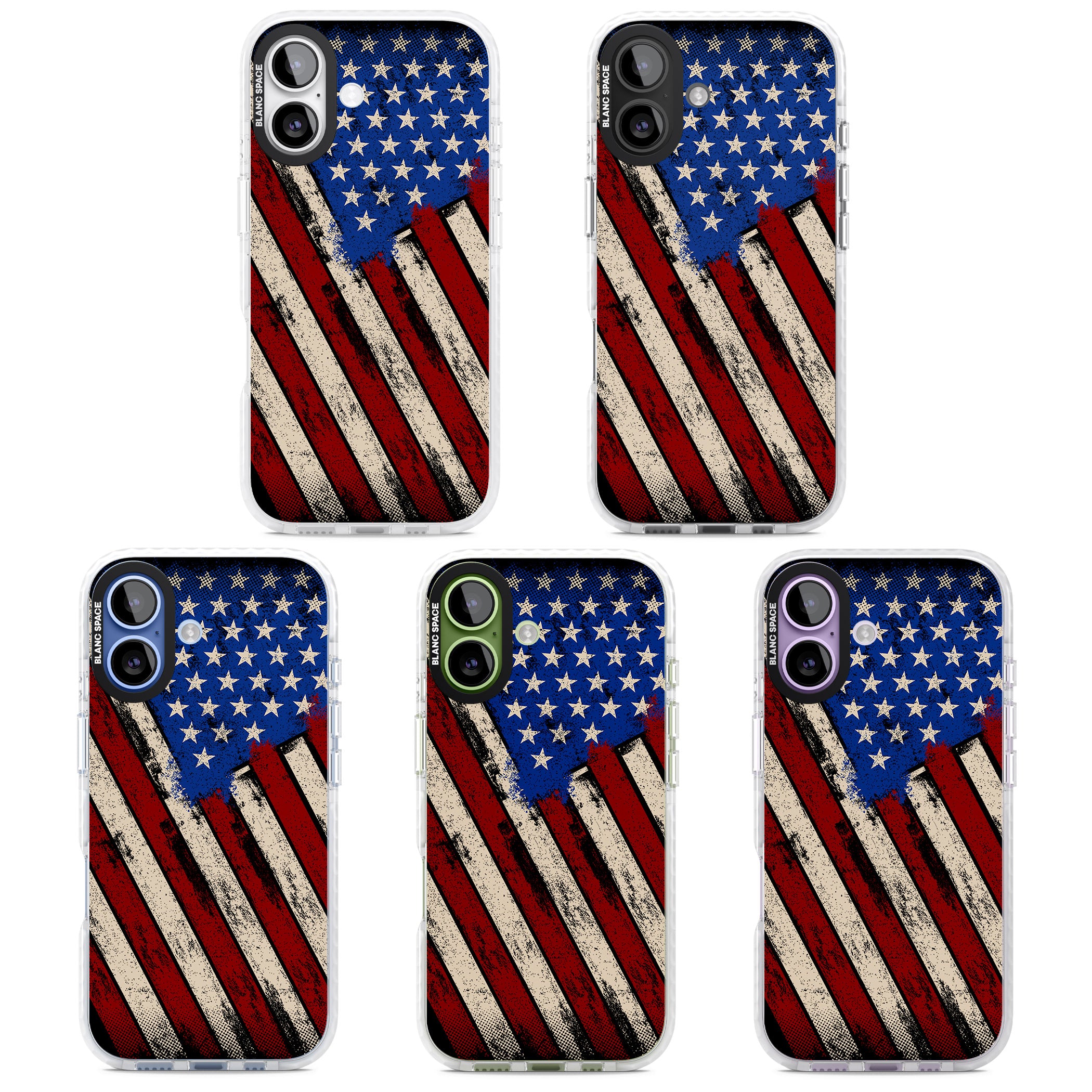 Distressed Us Flag iPhone 17 Impact Pro Clear Phone Case APT Impact Protection