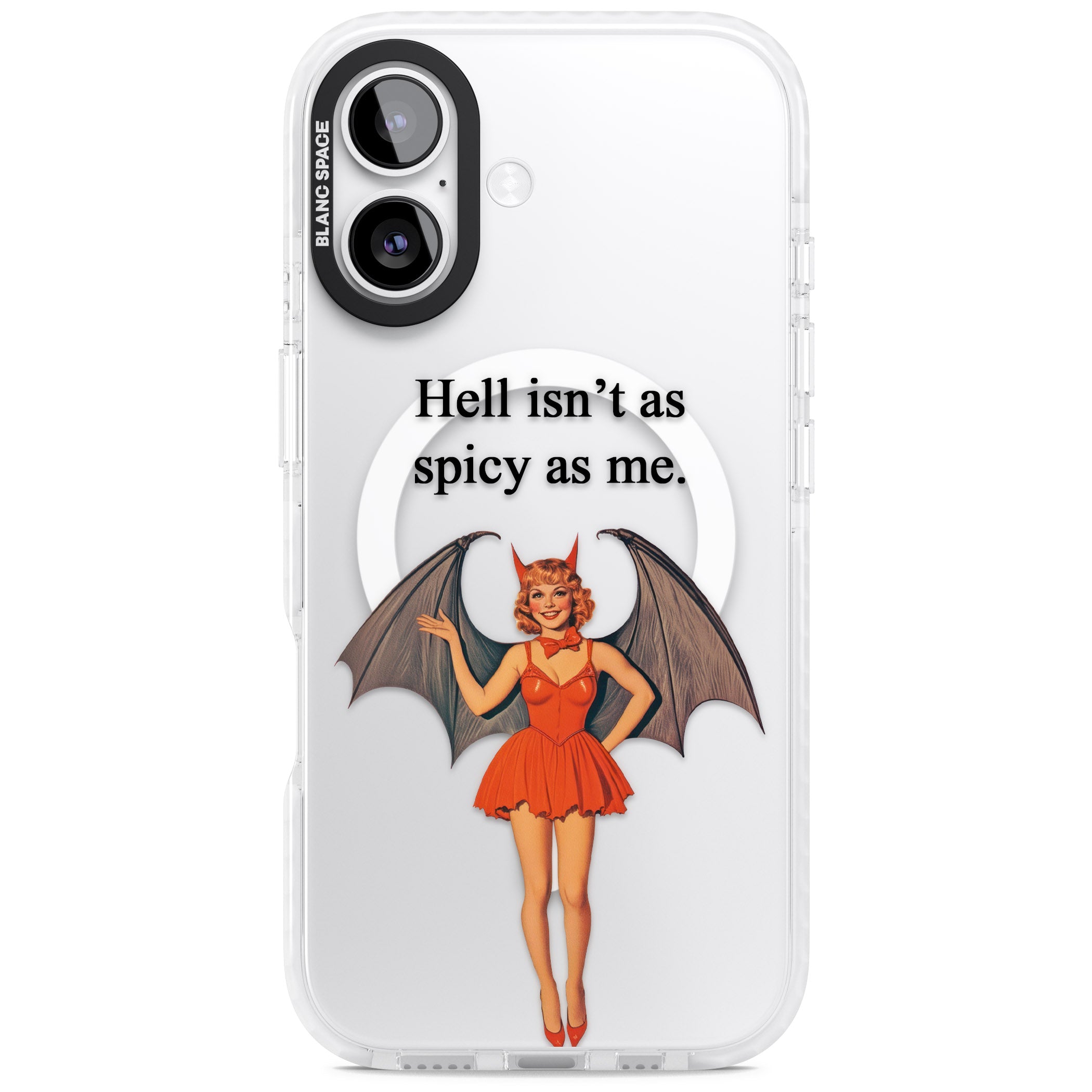 Hell Isnt As Spicy As Me iPhone 17 Impact Pro Clear Phone Case