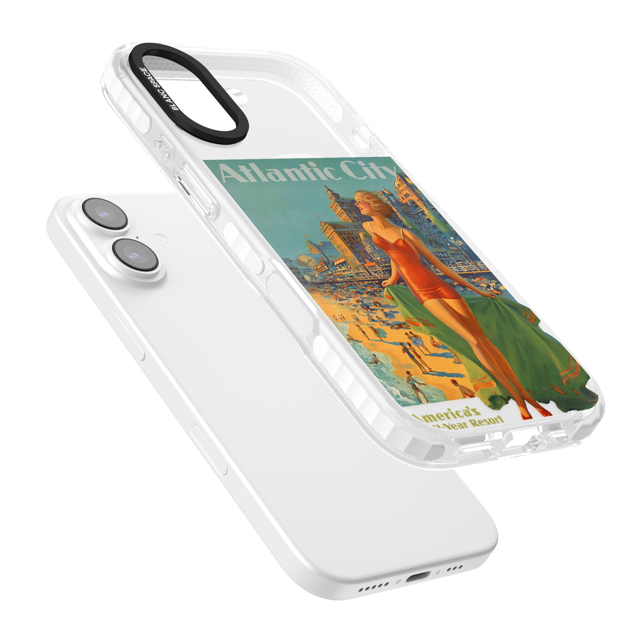 Atlantic City Vacation Poster iPhone 17 Impact Pro Clear Phone Case Colours
