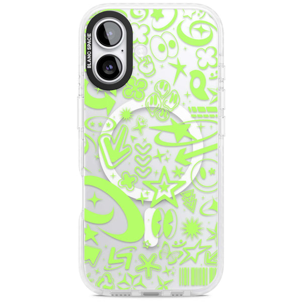 Neon Green Y2K Pattern