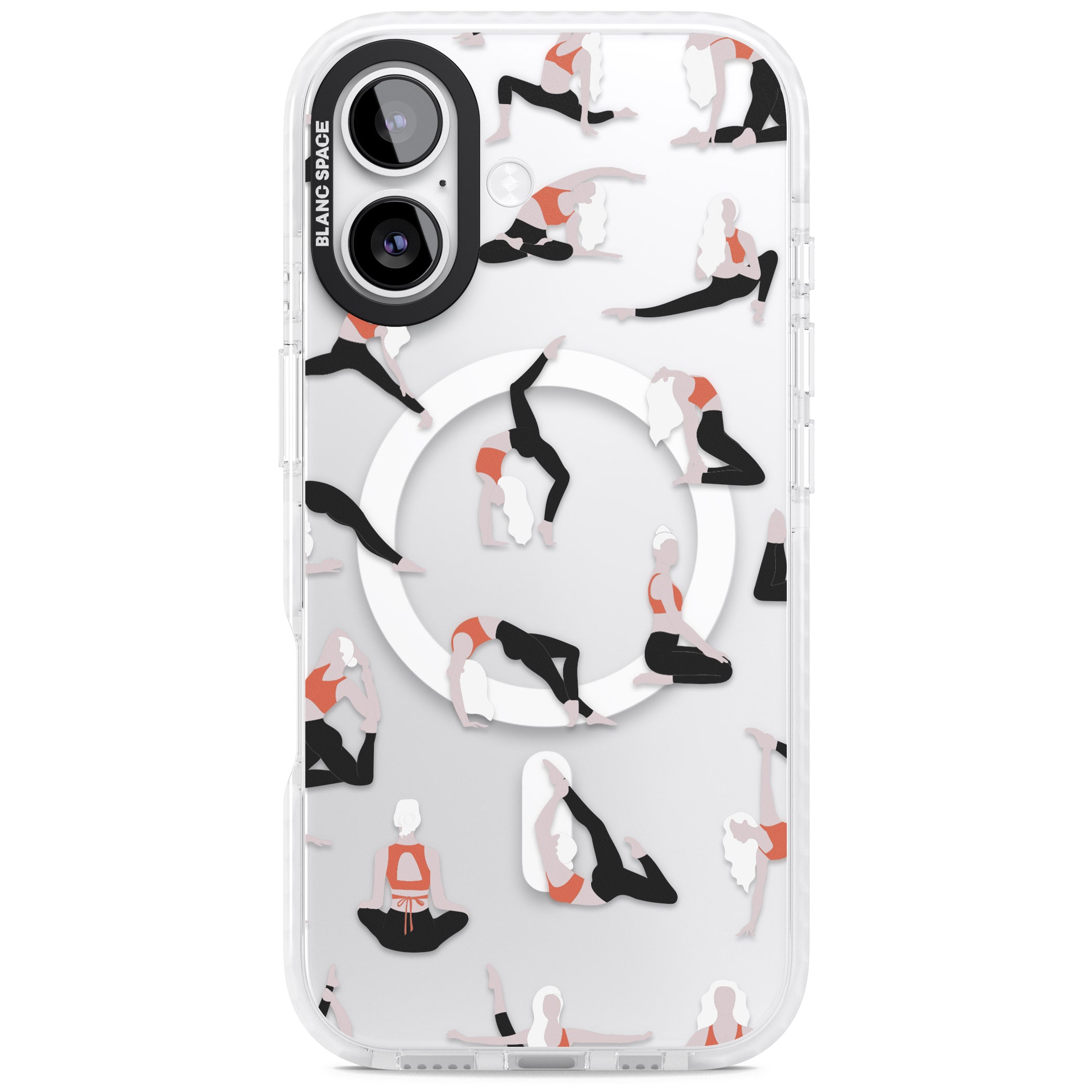 Yoga Poses Clear iPhone 17 Impact Pro Clear Phone Case