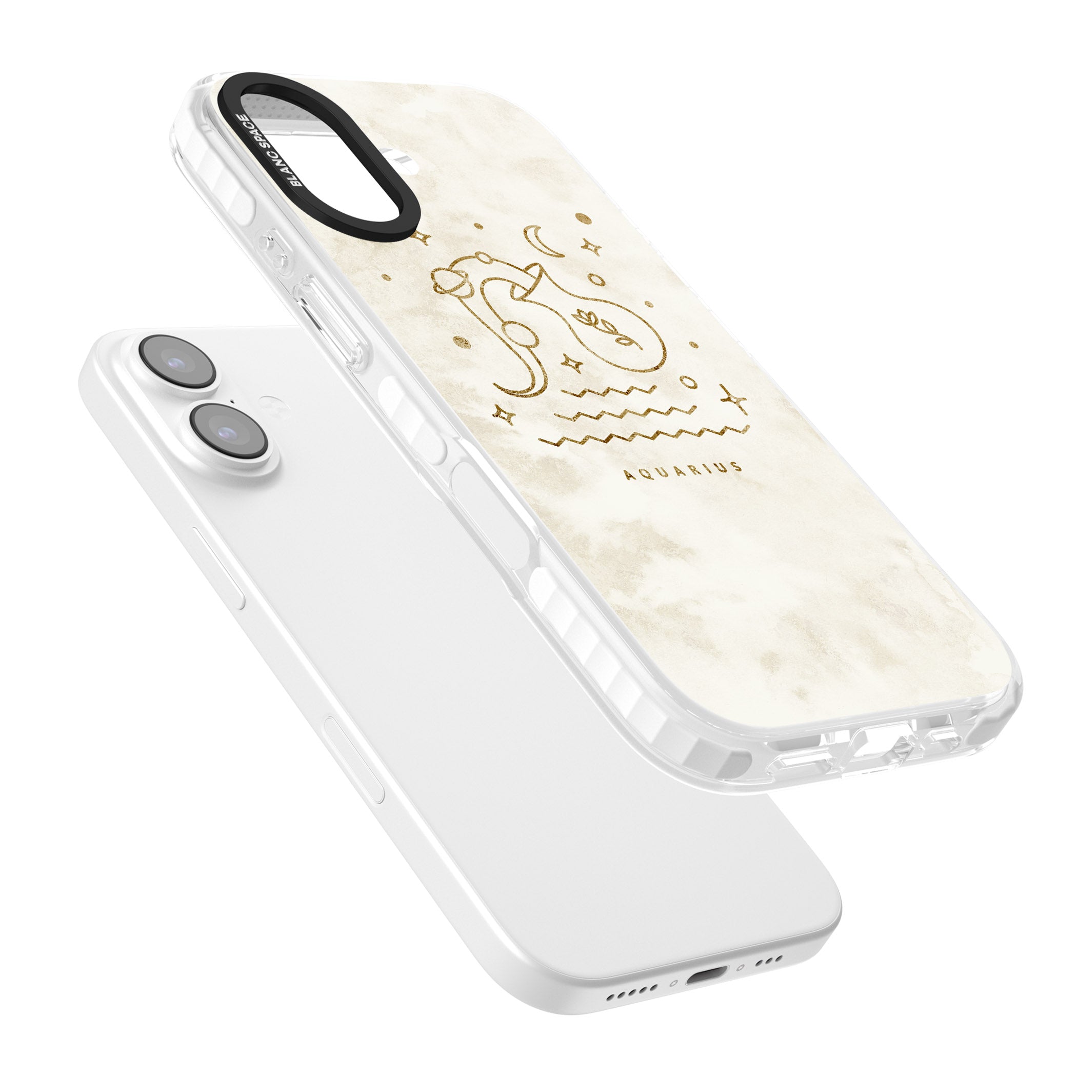 Aquarius Golden Emblem iPhone 17 Impact Pro Clear Phone Case Colours