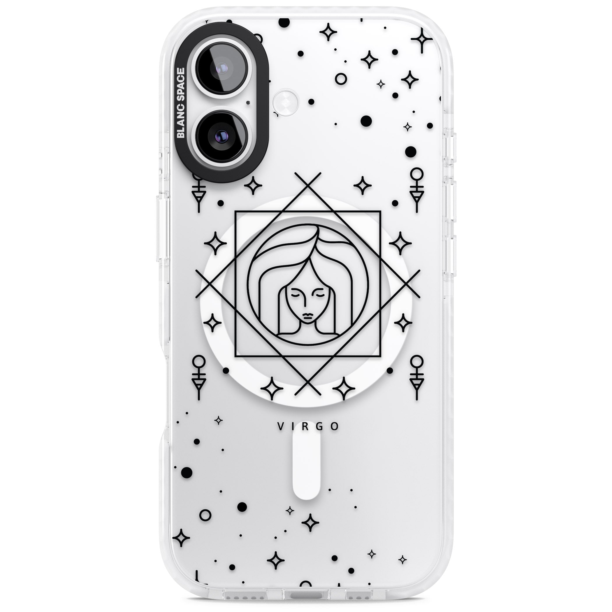 Virgo Emblem iPhone 17 Impact Pro Clear Phone Case