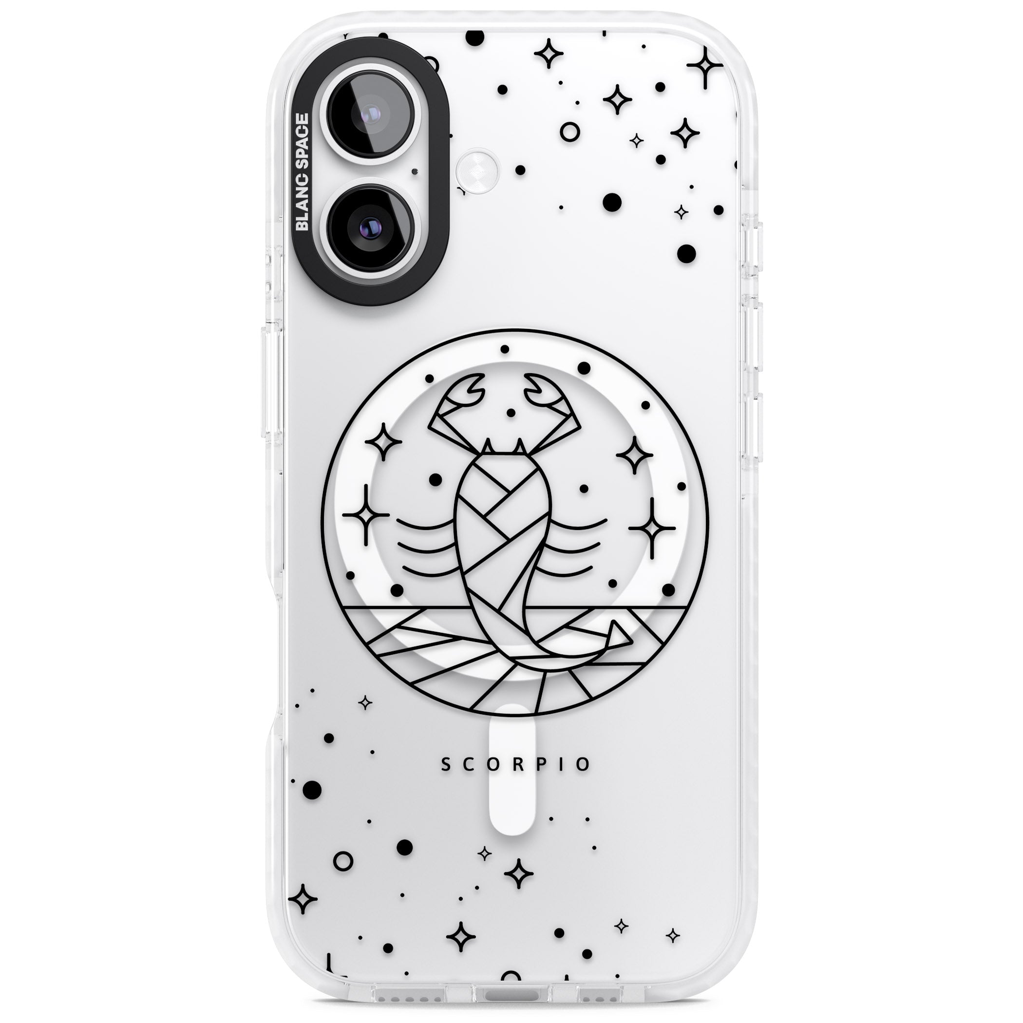 Scorpio Emblem Cosmic Design iPhone 17 Impact Pro Clear Phone Case