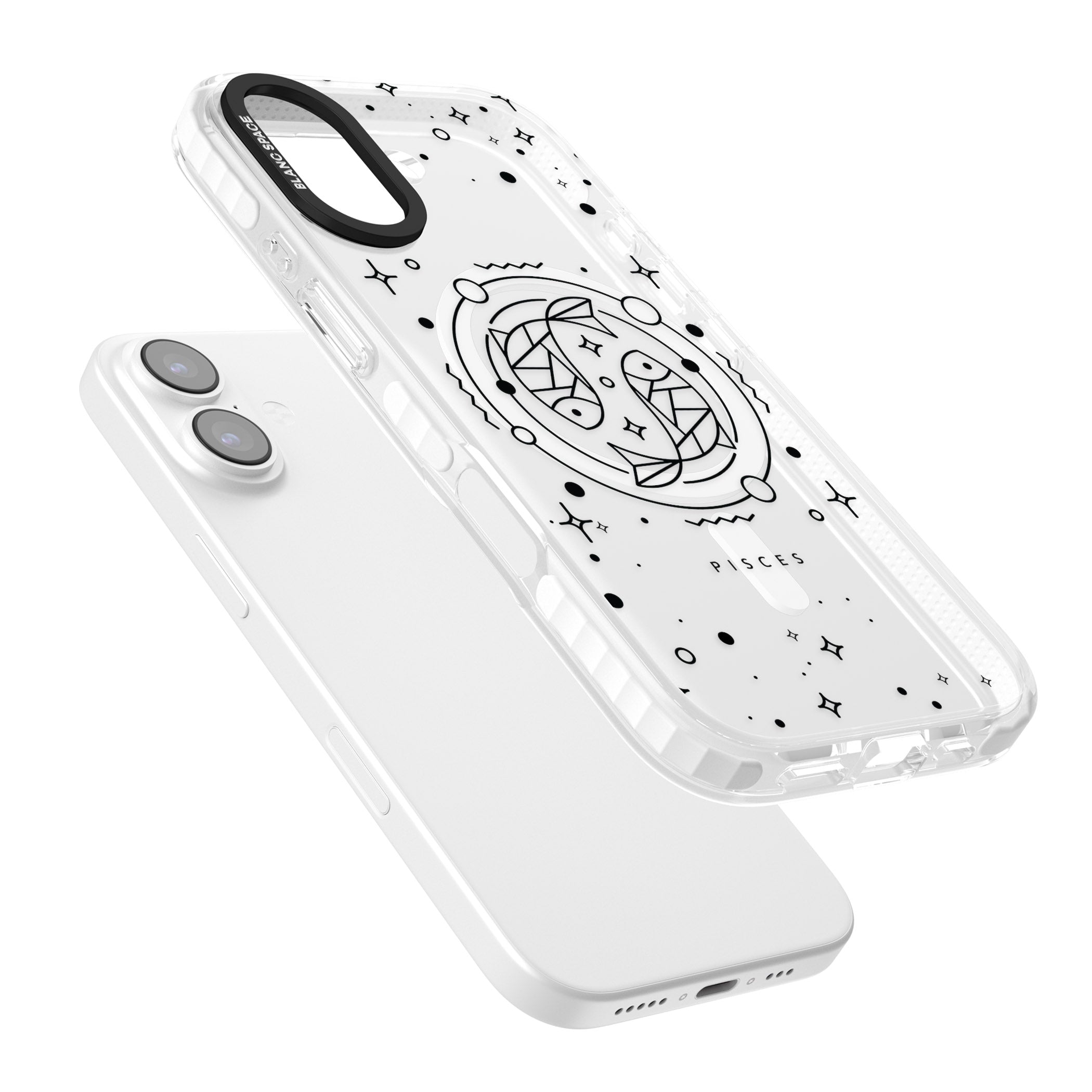 Pisces Emblem Transparent iPhone 17 Impact Pro Clear Phone Case Colours