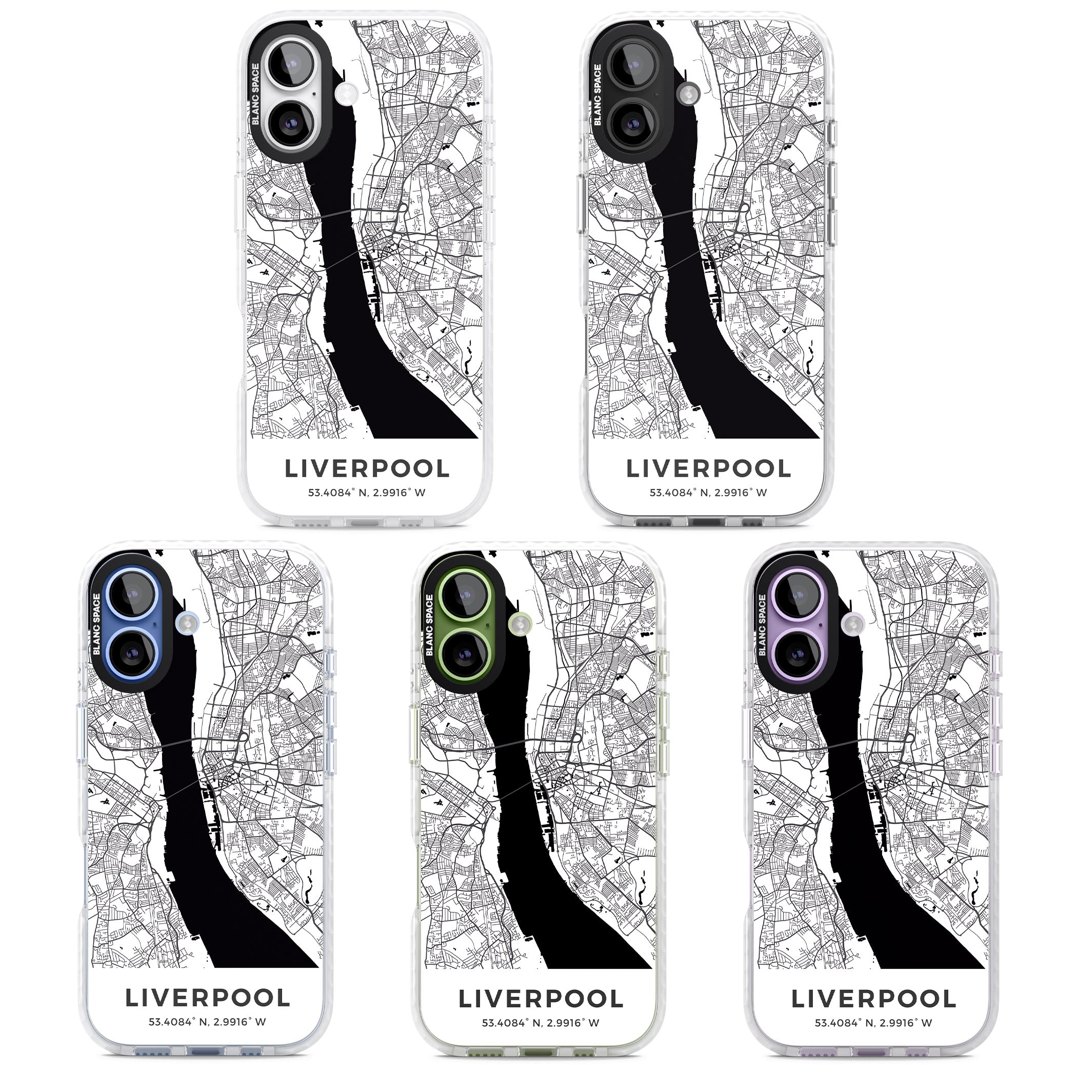 Liverpool Map iPhone 17 Impact Clear Phone Case APT Impact Protection