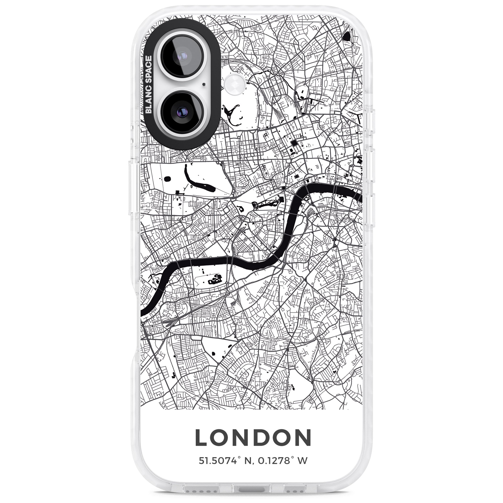 London Map iPhone 17 Impact Clear Phone Case