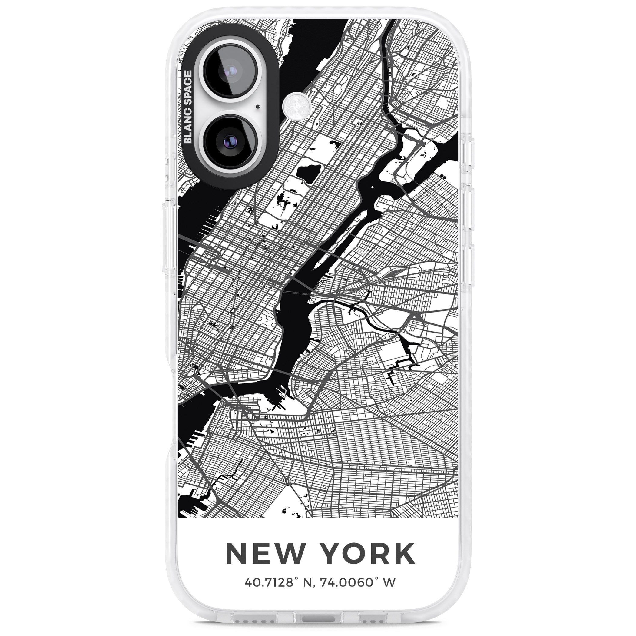 New York Map iPhone 17 Impact Clear Phone Case