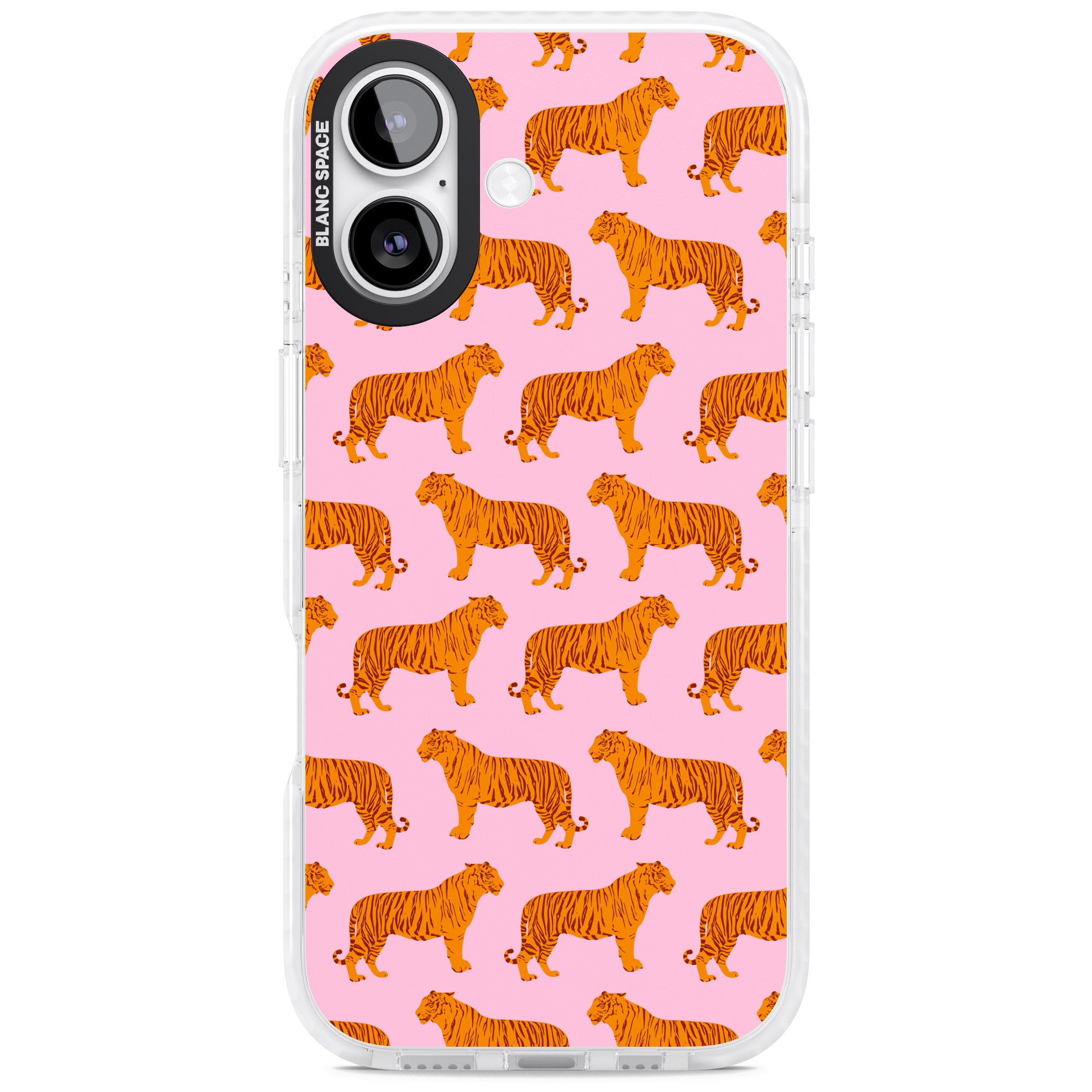 Tiger Pink Pattern iPhone 17 Impact Clear Phone Case