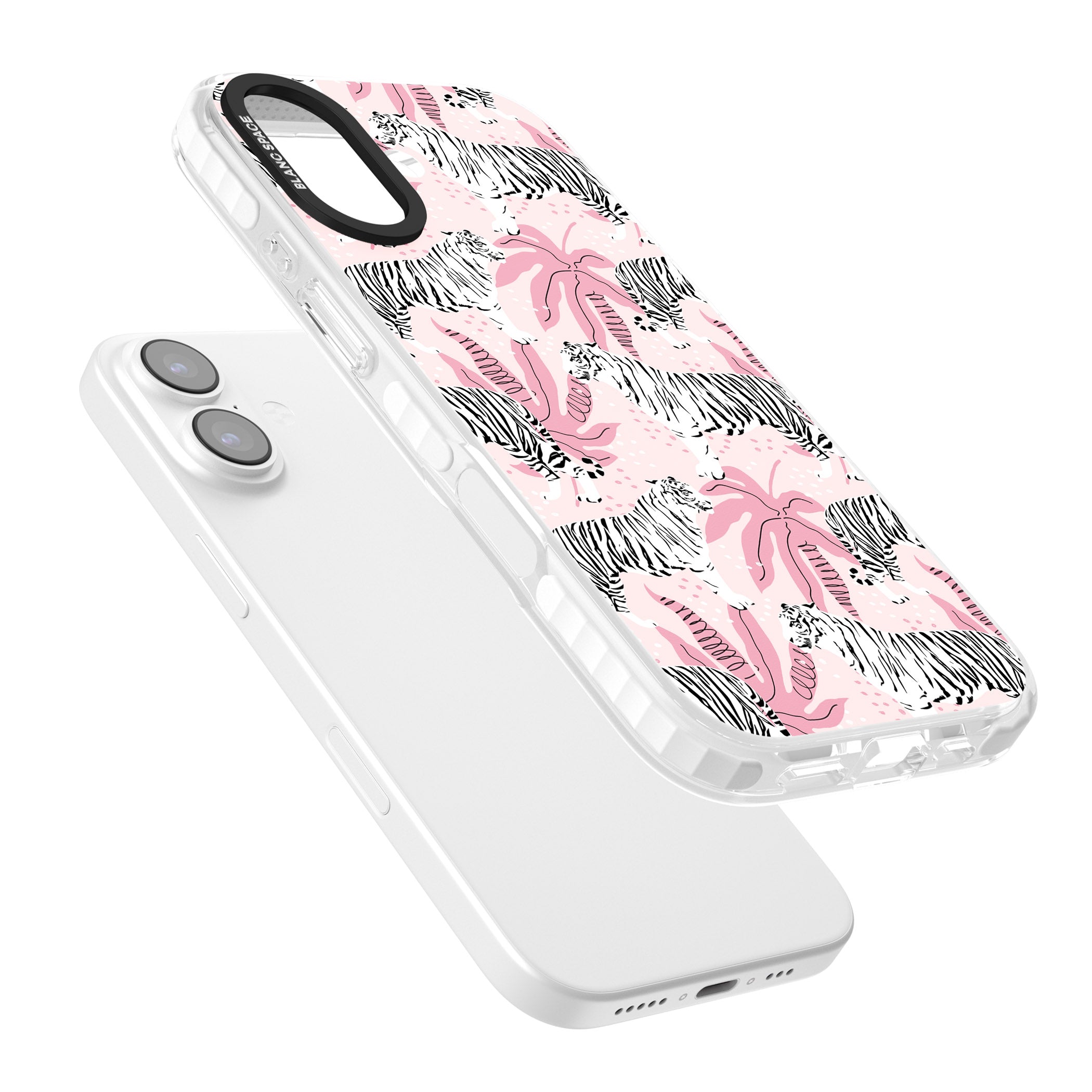 Pink Tiger Palm iPhone 17 Impact Clear Phone Case Colours