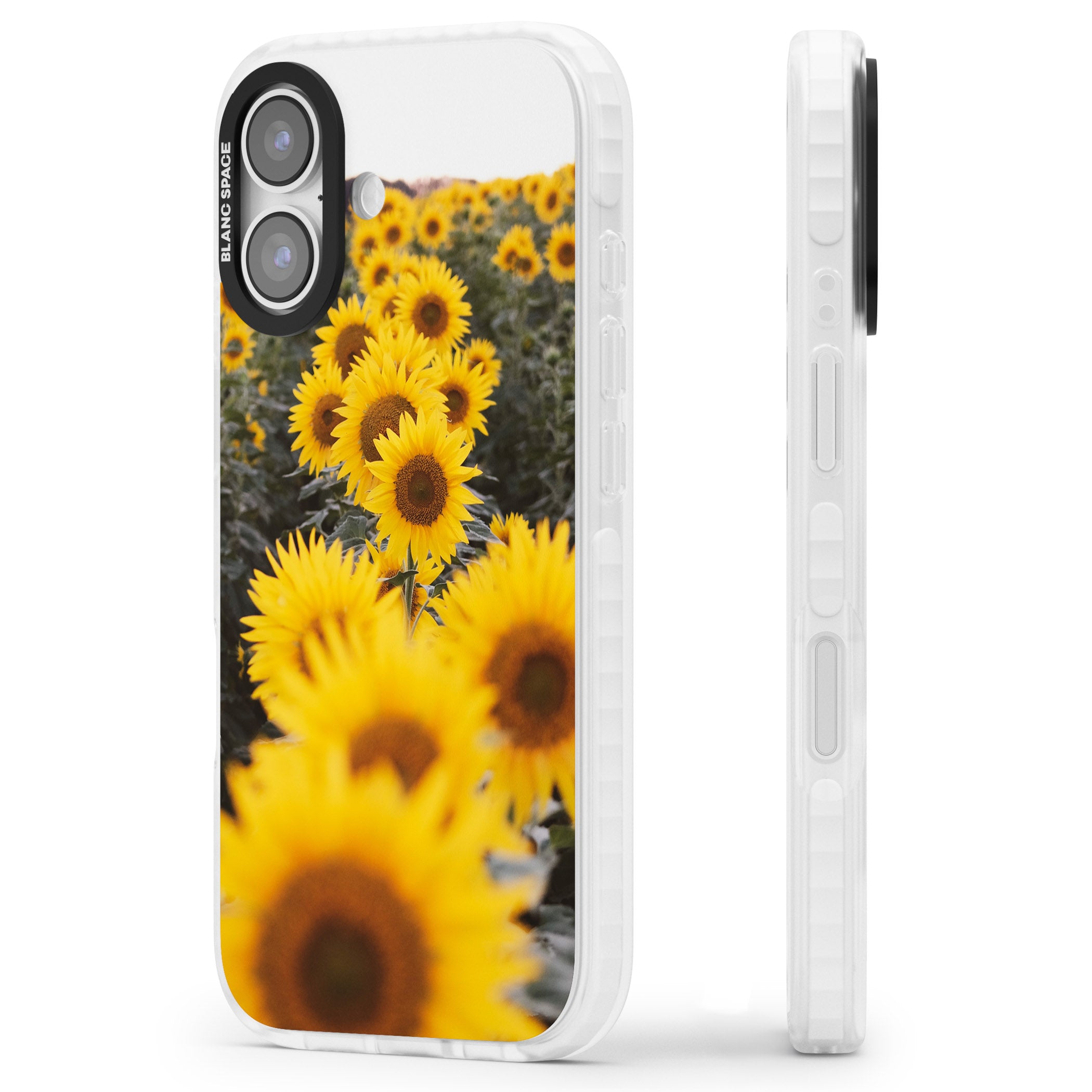 Sunflower Field iPhone 17 Impact Clear Phone Case Side Profile