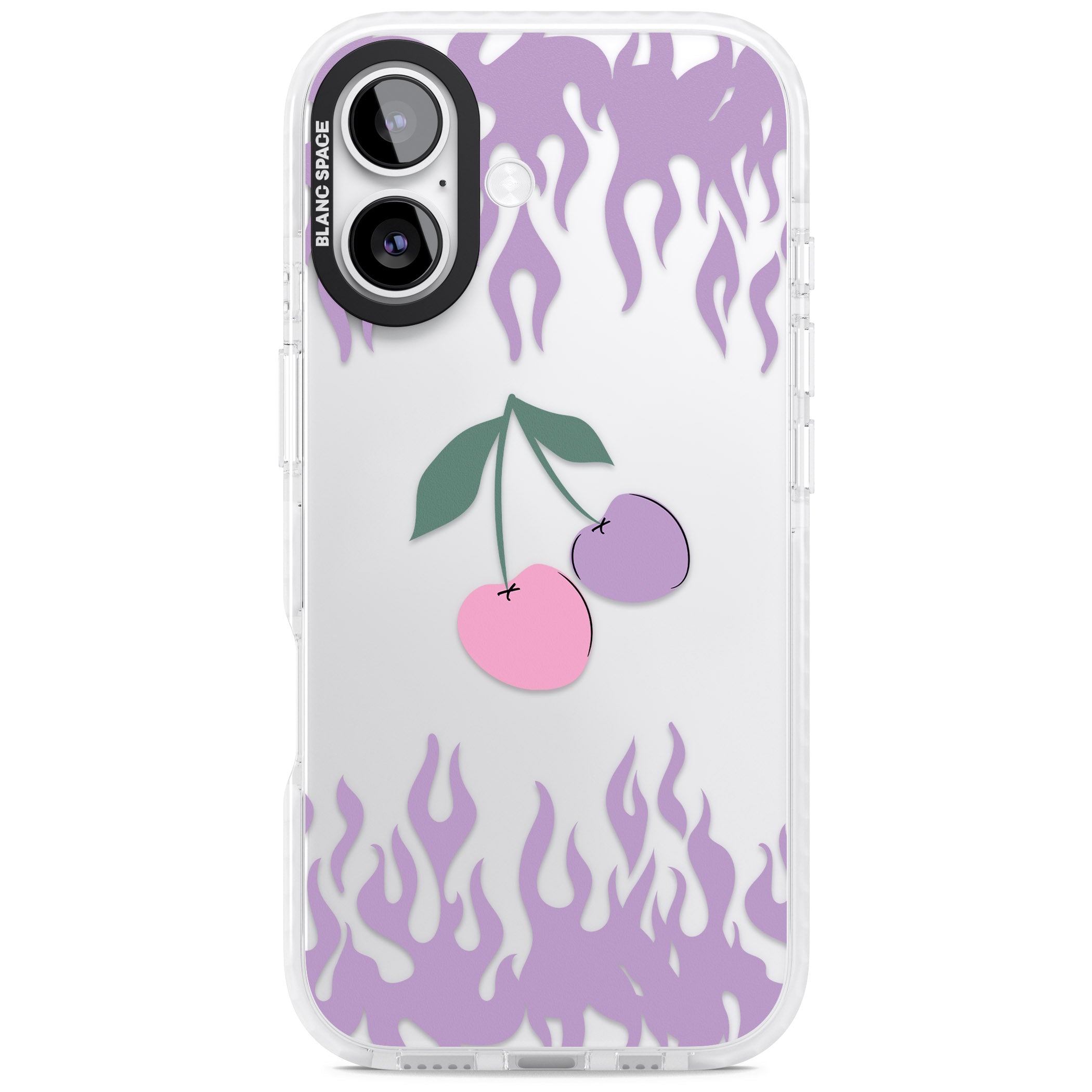 Cherries N' Flames iPhone 17 Impact Clear Phone Case