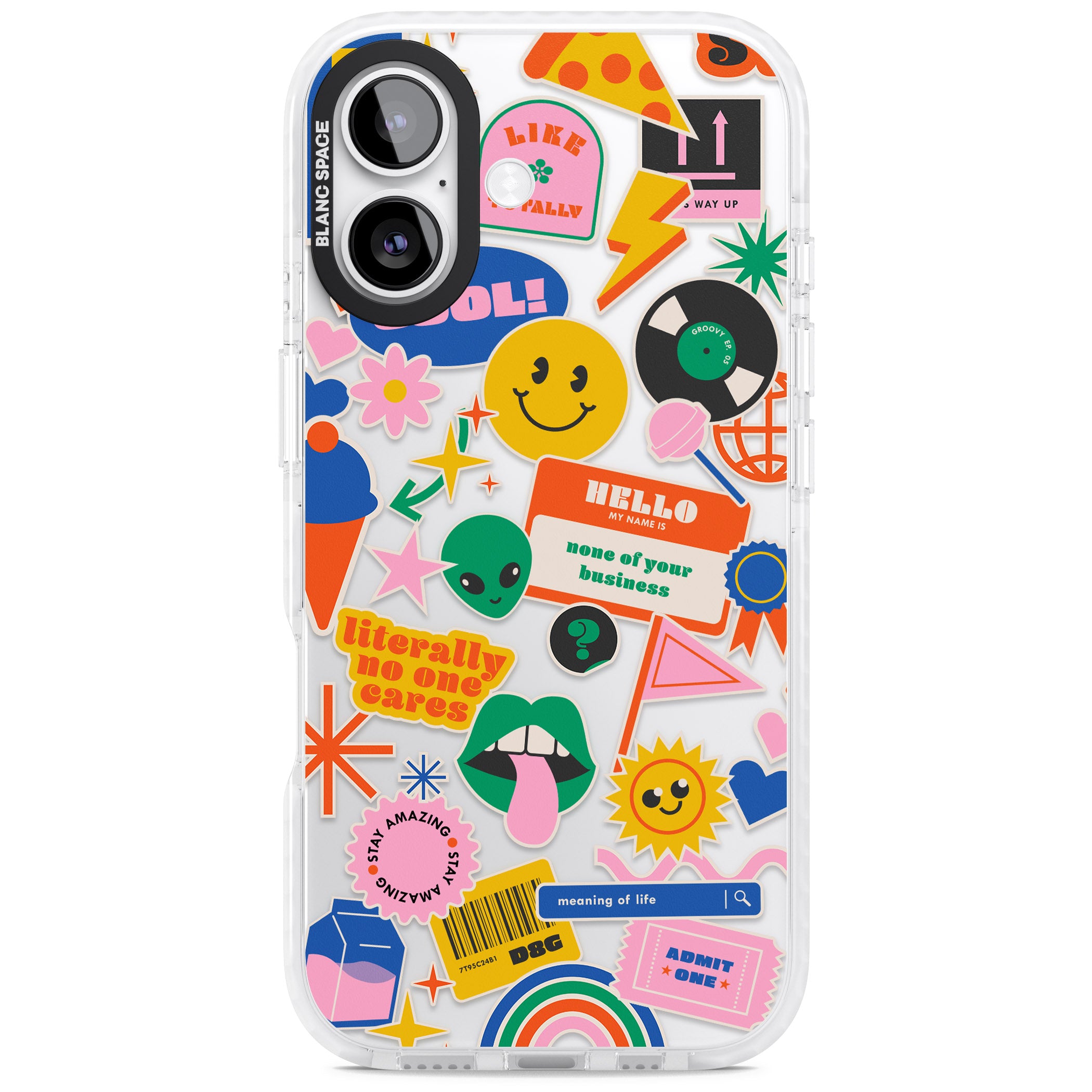 Nostalgic Sticker Vibes iPhone 17 Impact Clear Phone Case