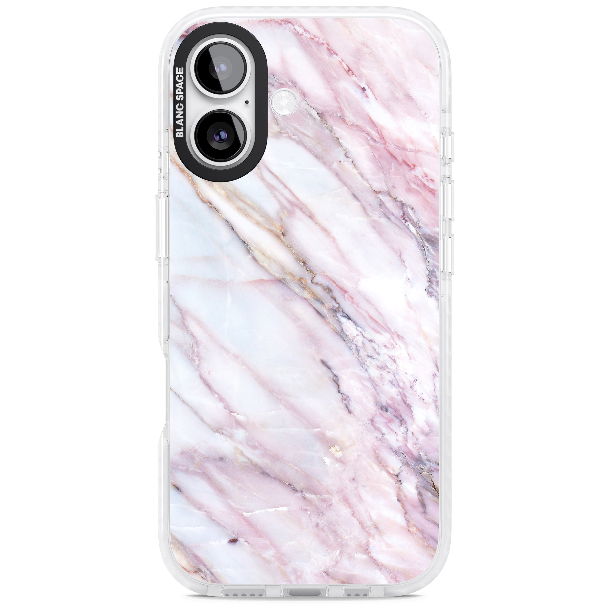Blush Marble Glow iPhone 17 Impact Clear Phone Case