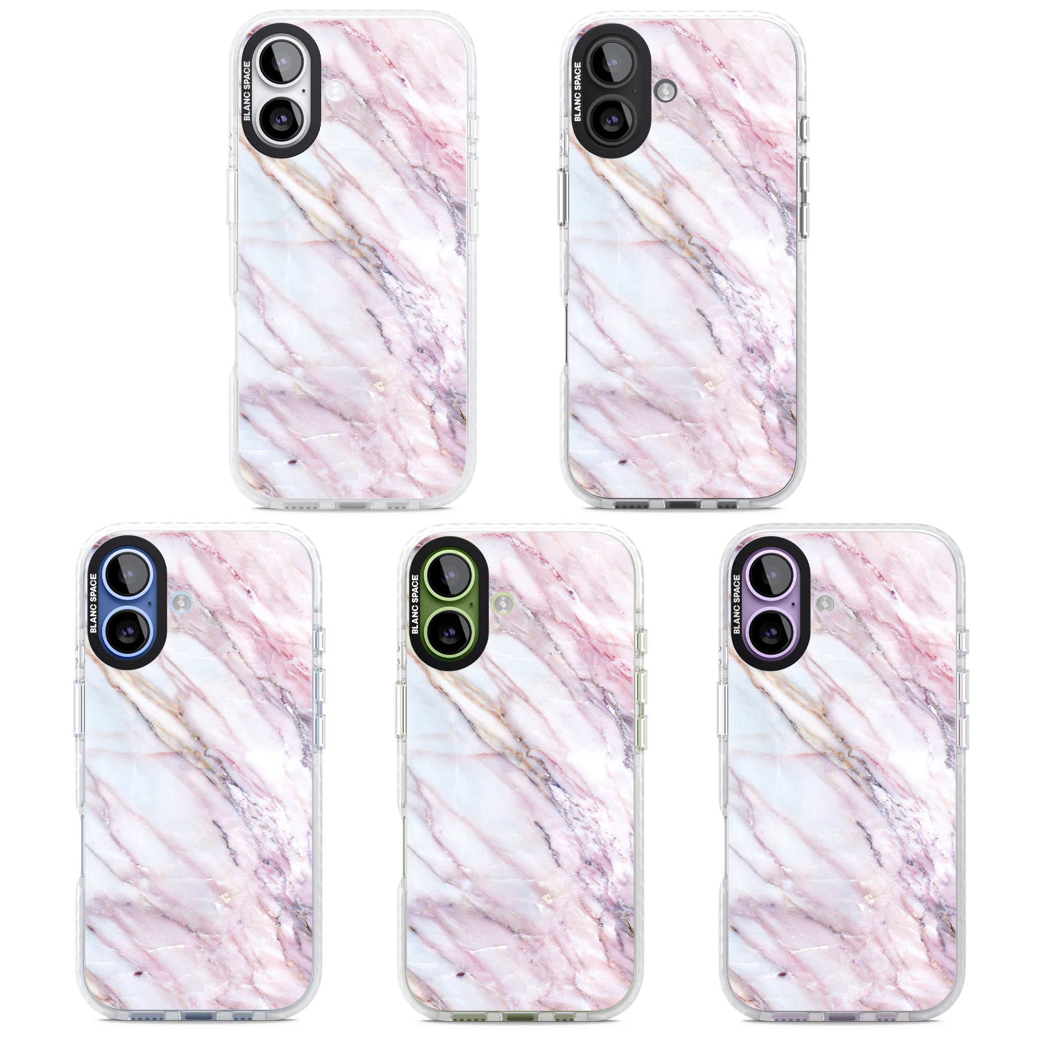 Blush Marble Glow iPhone 17 Impact Clear Phone Case APT Impact Protection