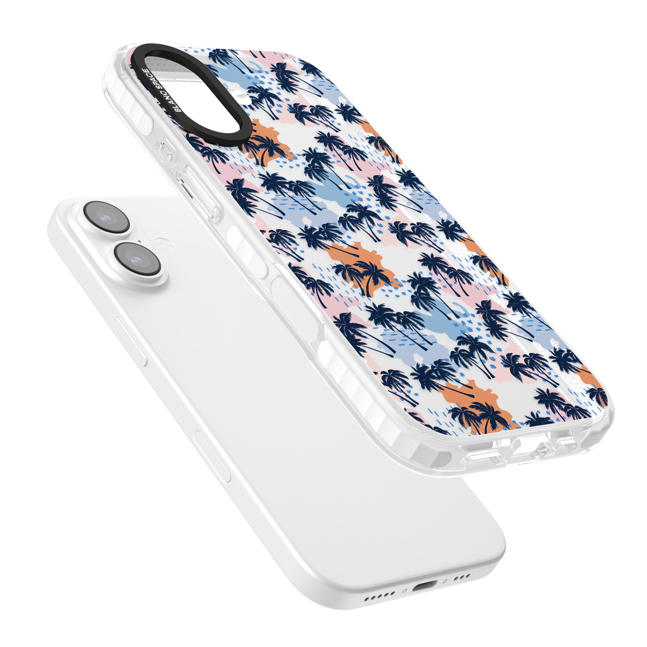 Tropical Vibes Palm Clear iPhone 17 Impact Clear Phone Case Colours