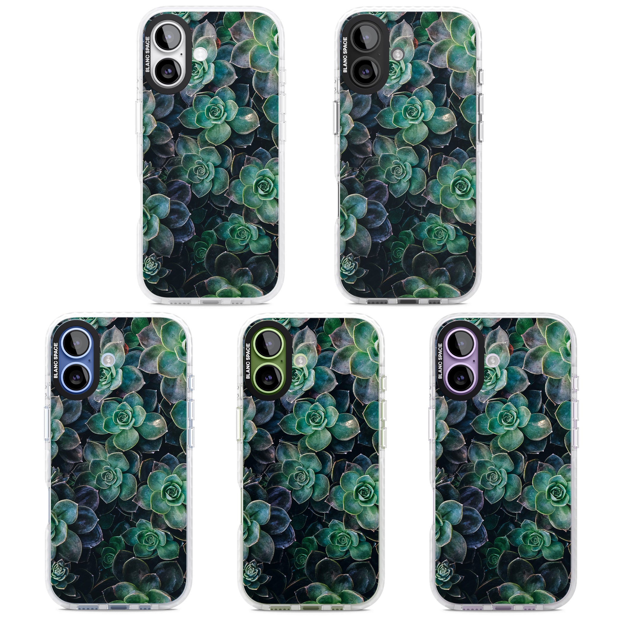 Succulent Bloom Botanical iPhone 17 Impact Clear Phone Case APT Impact Protection