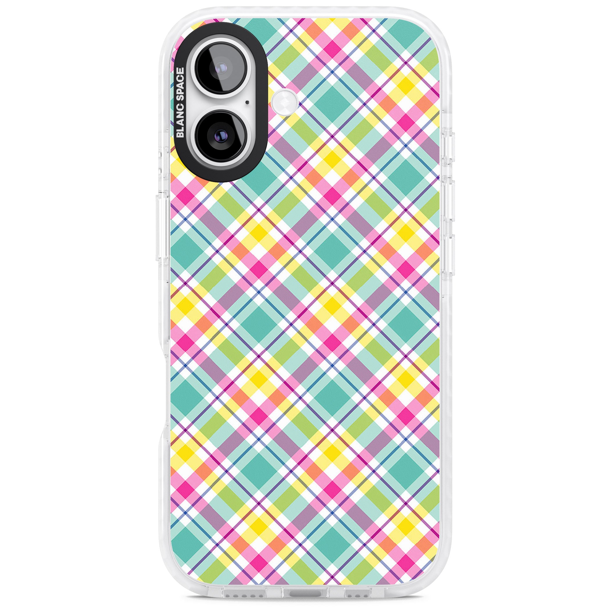 Crosshatch Plaid iPhone 17 Impact Clear Phone Case