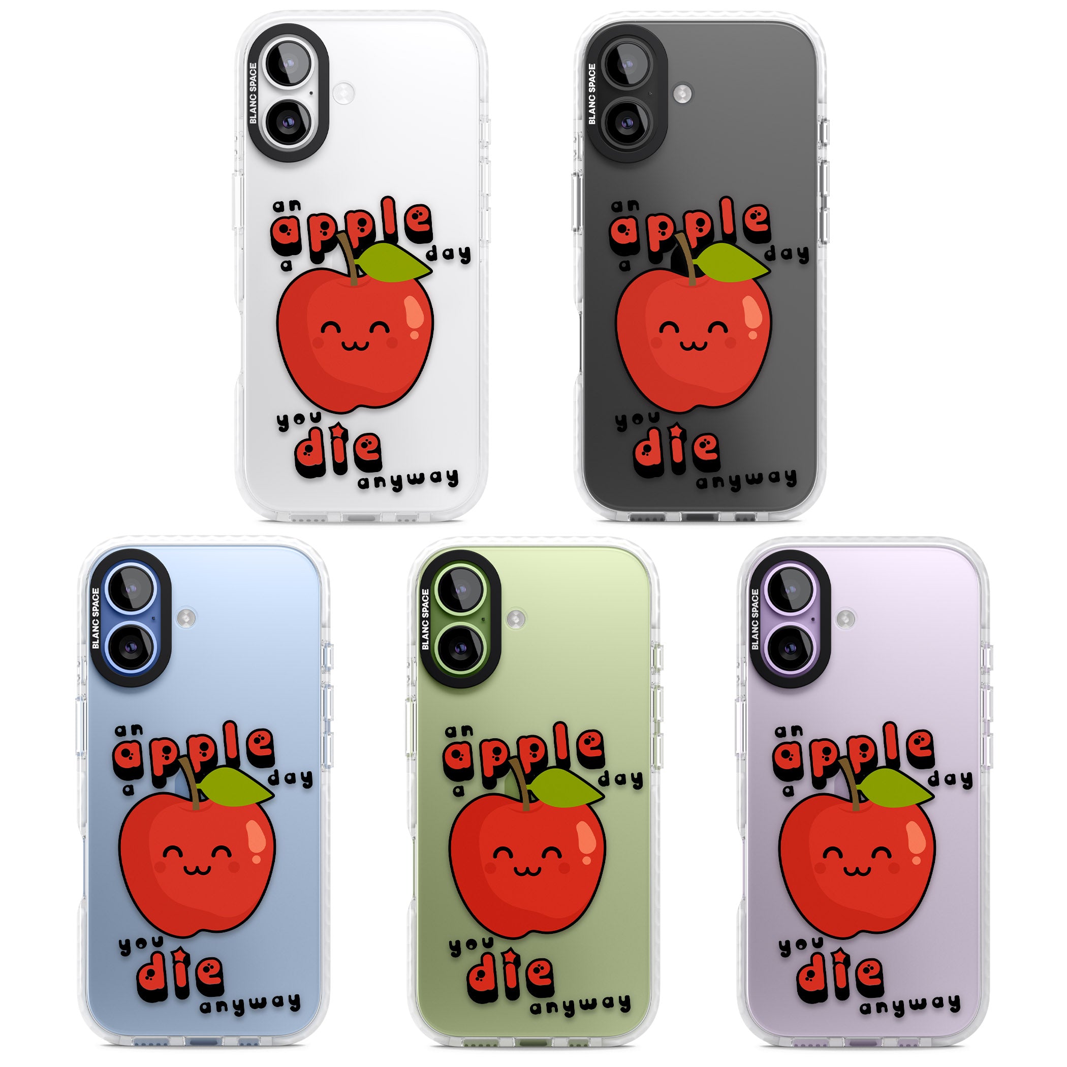 An Apple A Day iPhone 17 Impact Clear Phone Case APT Impact Protection