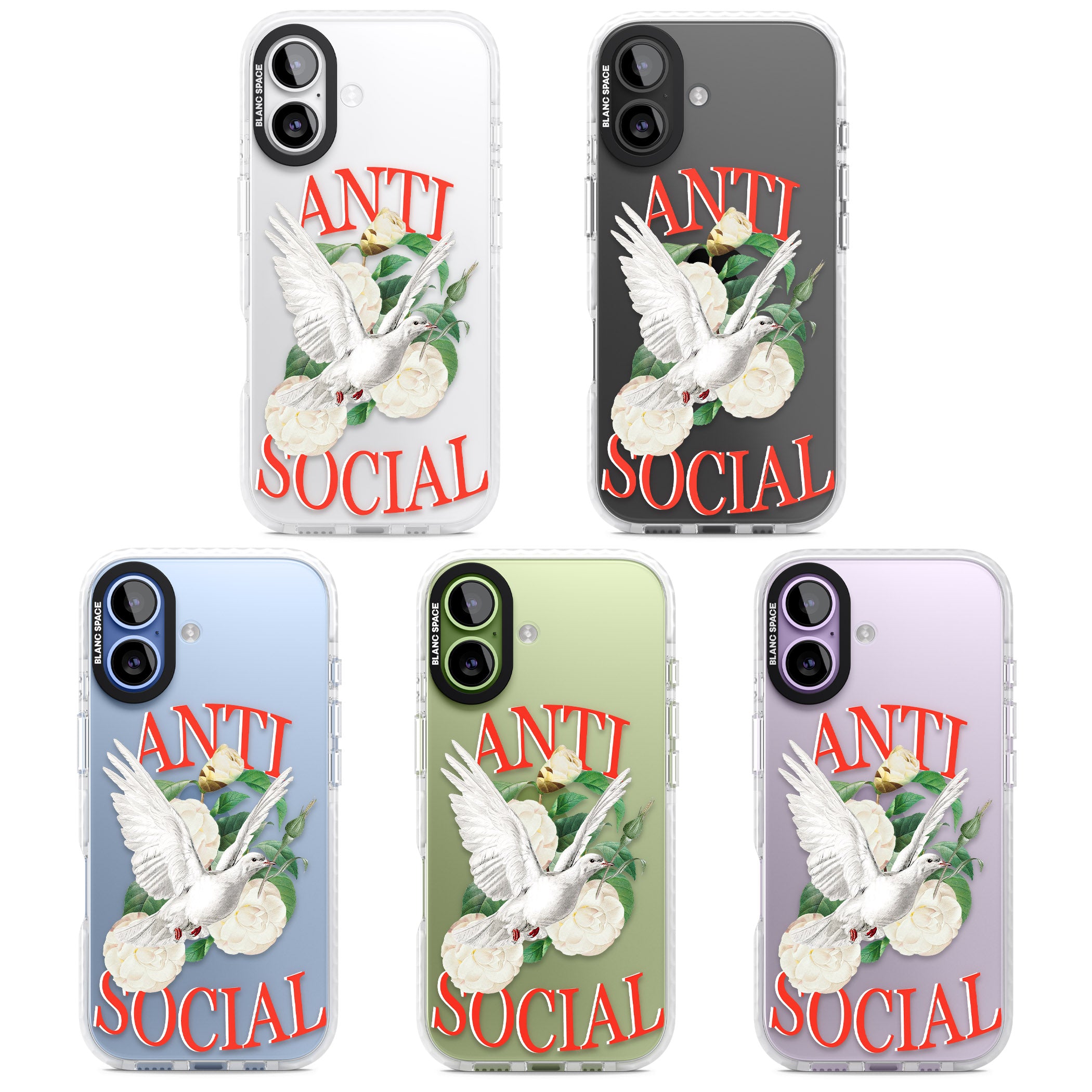 Anti Social iPhone 17 Impact Clear Phone Case APT Impact Protection