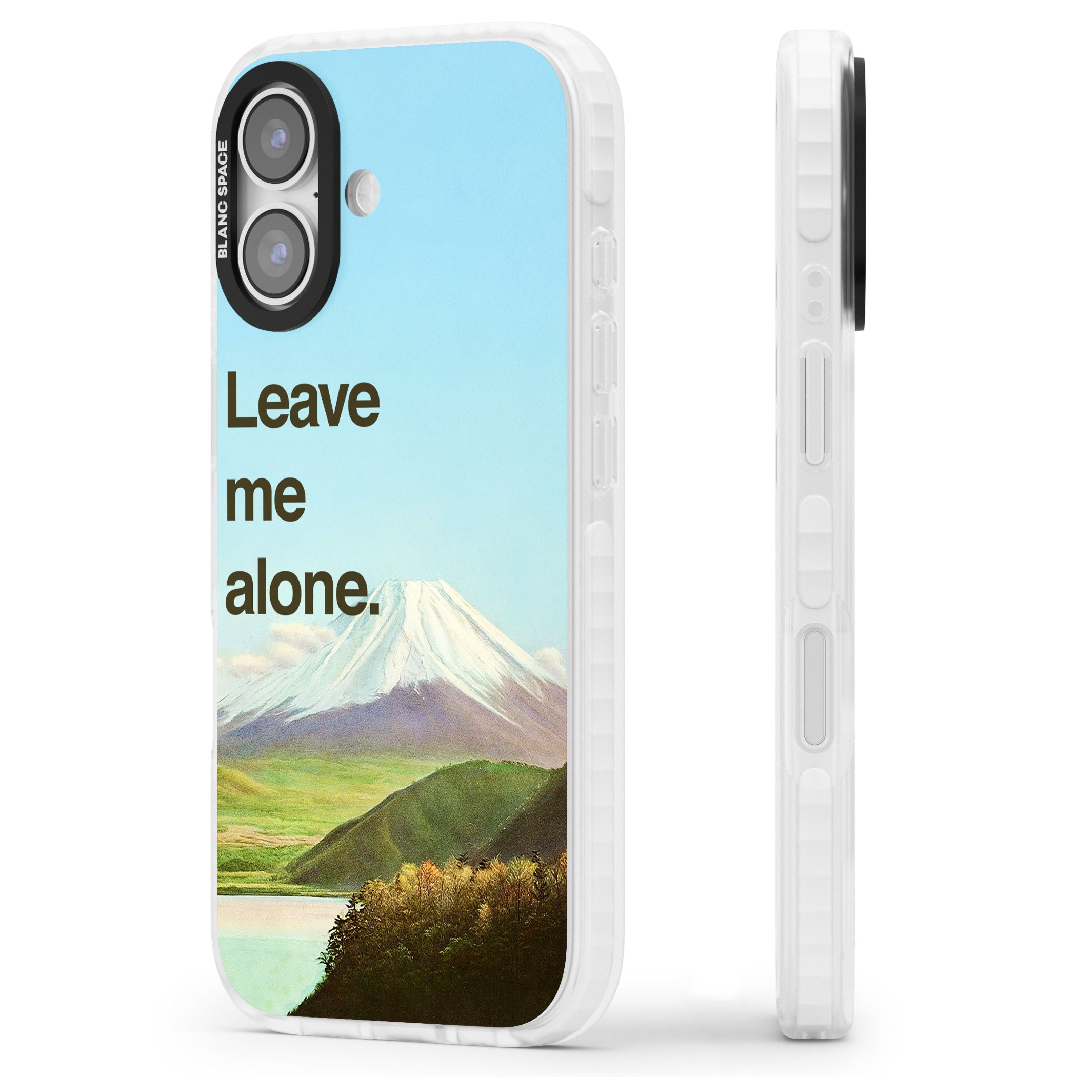 Leave Me Alone iPhone 17 Impact Clear Phone Case Side Profile