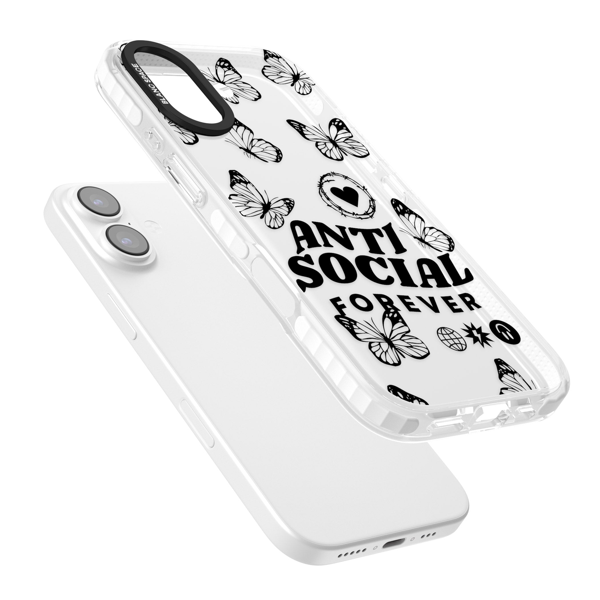 Anti Social Forever iPhone 17 Impact Clear Phone Case Colours