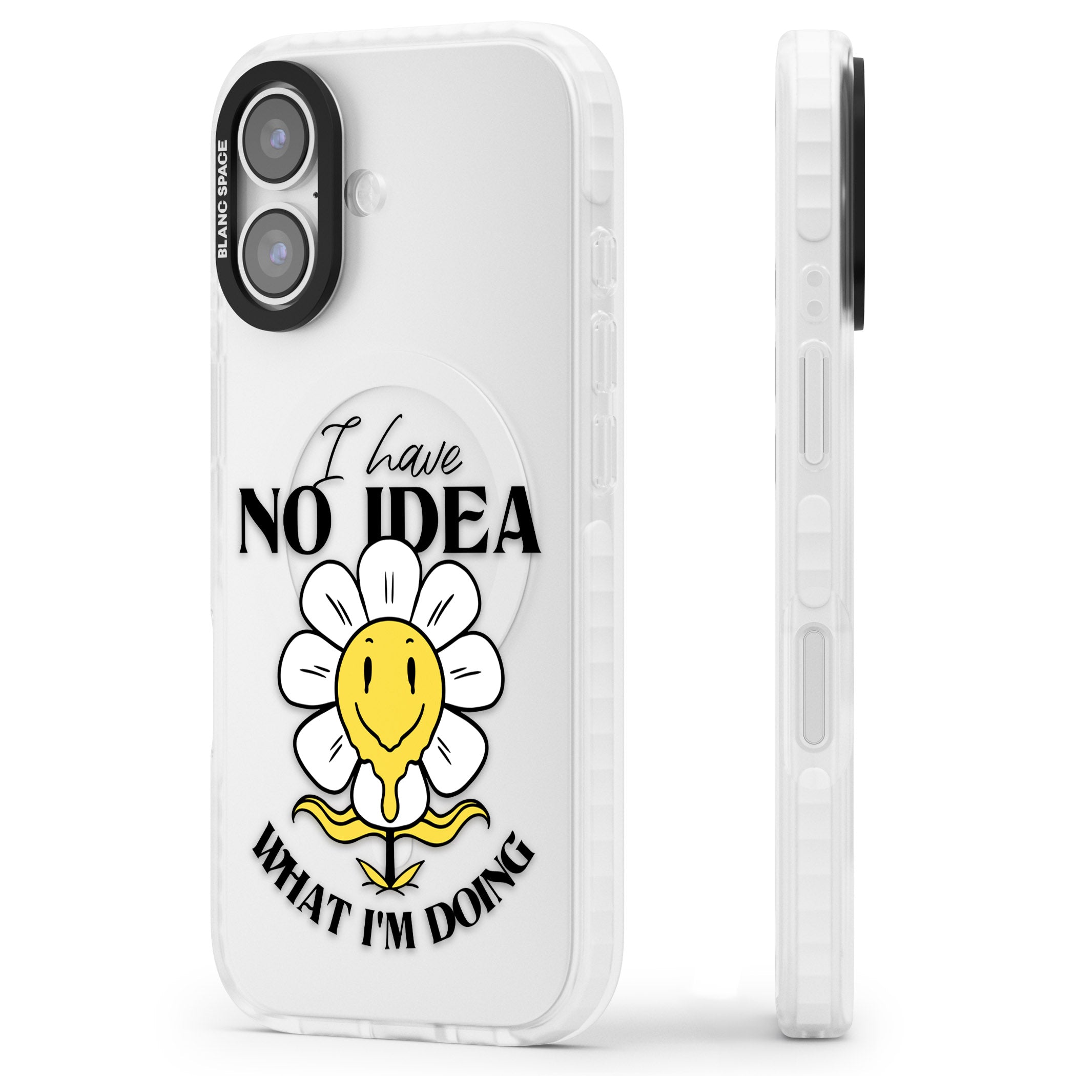 No Idea iPhone 17 Impact Clear Phone Case Side Profile